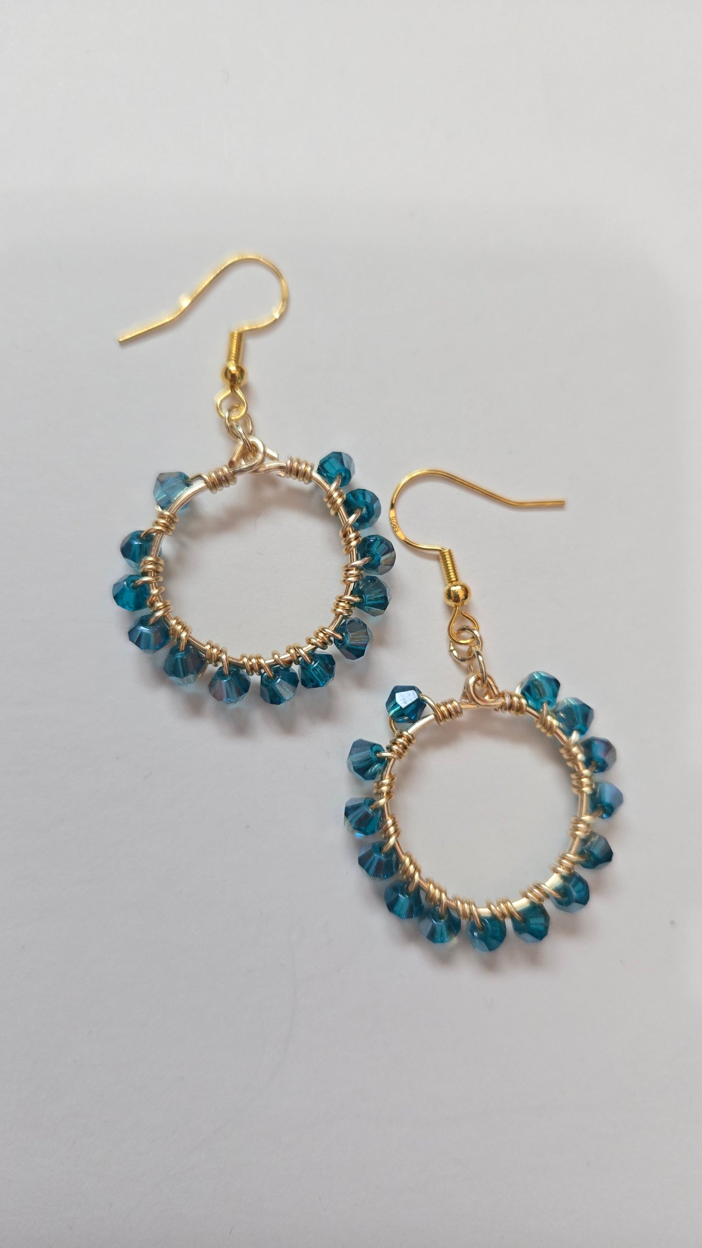 Turquoise Small Wire-wrapped Earrings