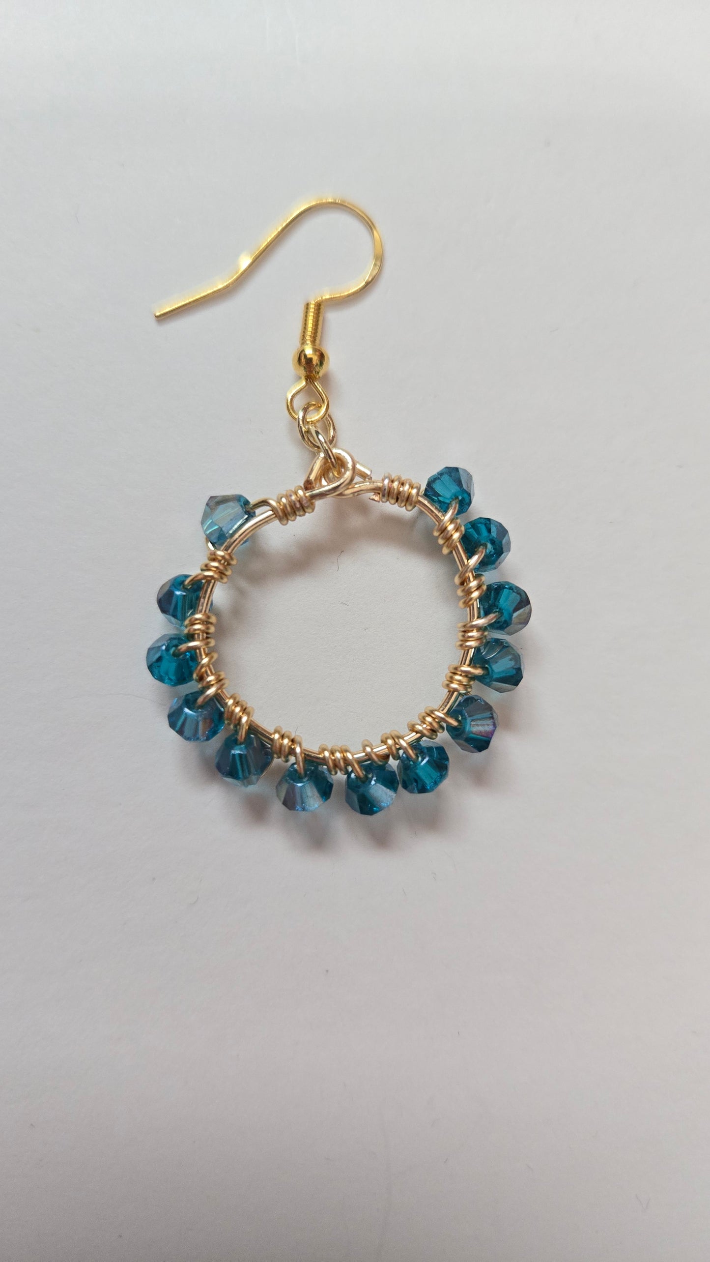 Turquoise Small Wire-wrapped Earrings