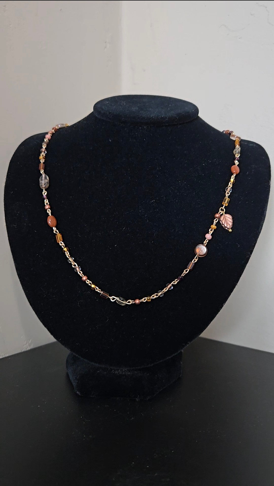Miscellaneous Gold Leaf Necklace