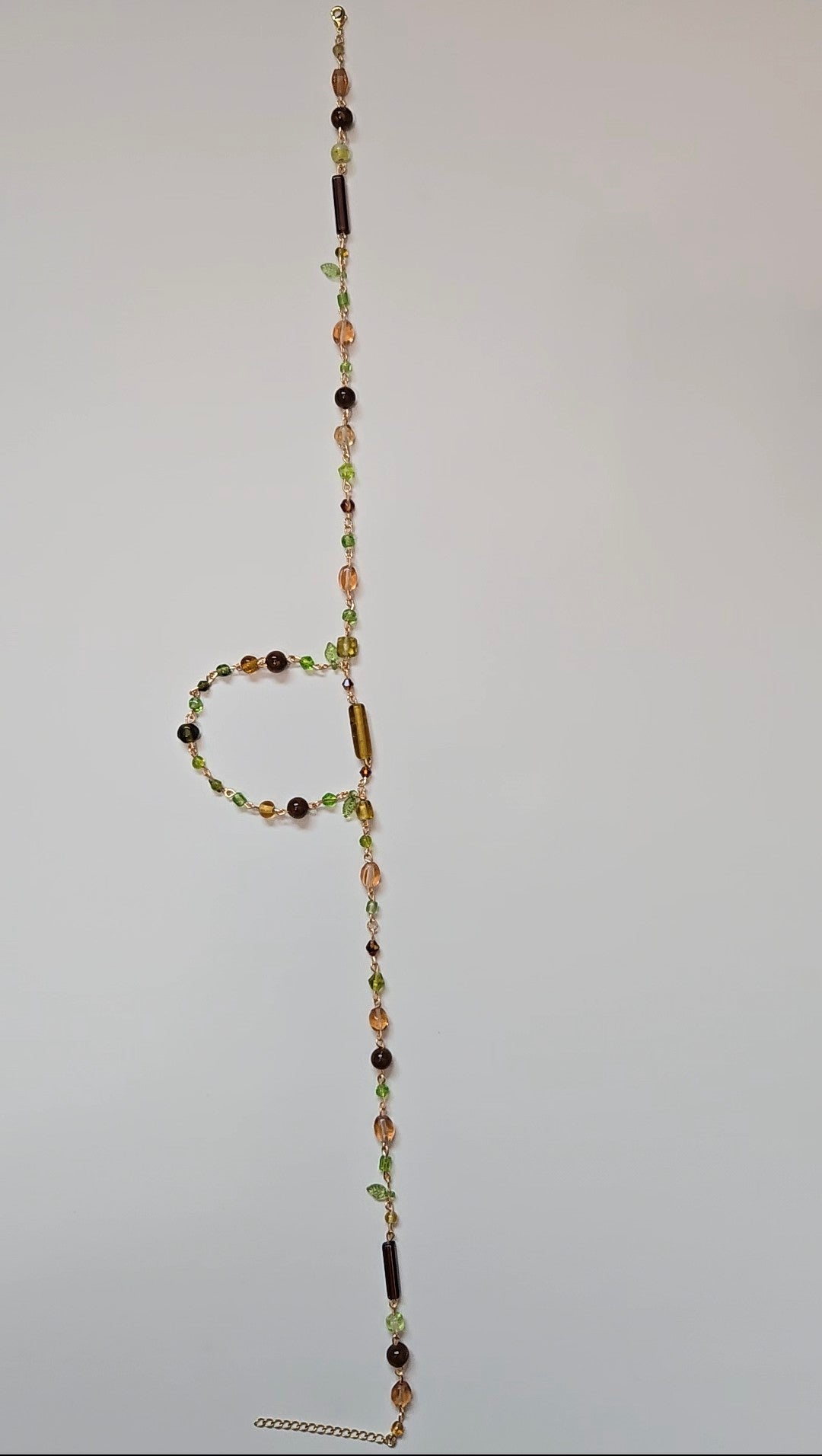 Glass Forestcore Golden Necklace