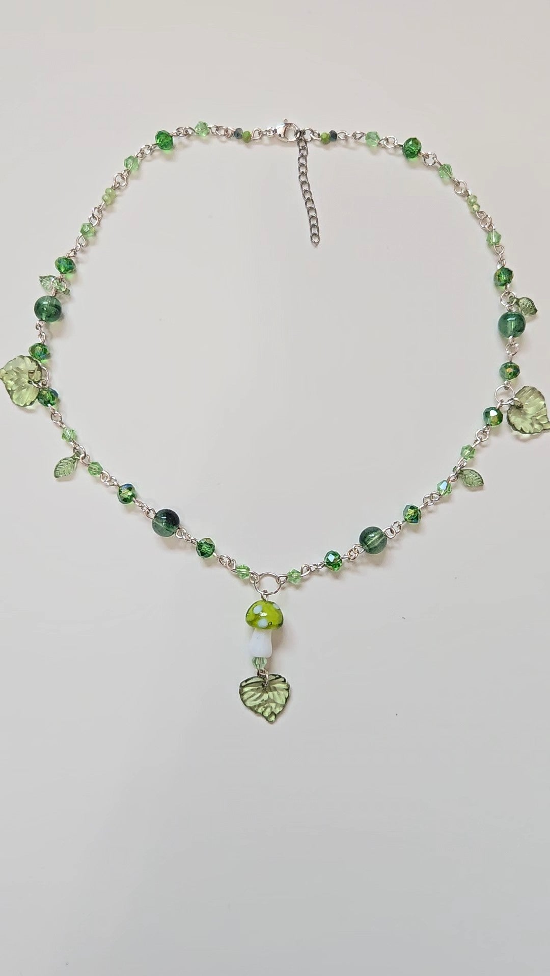Green Mushroom Necklace