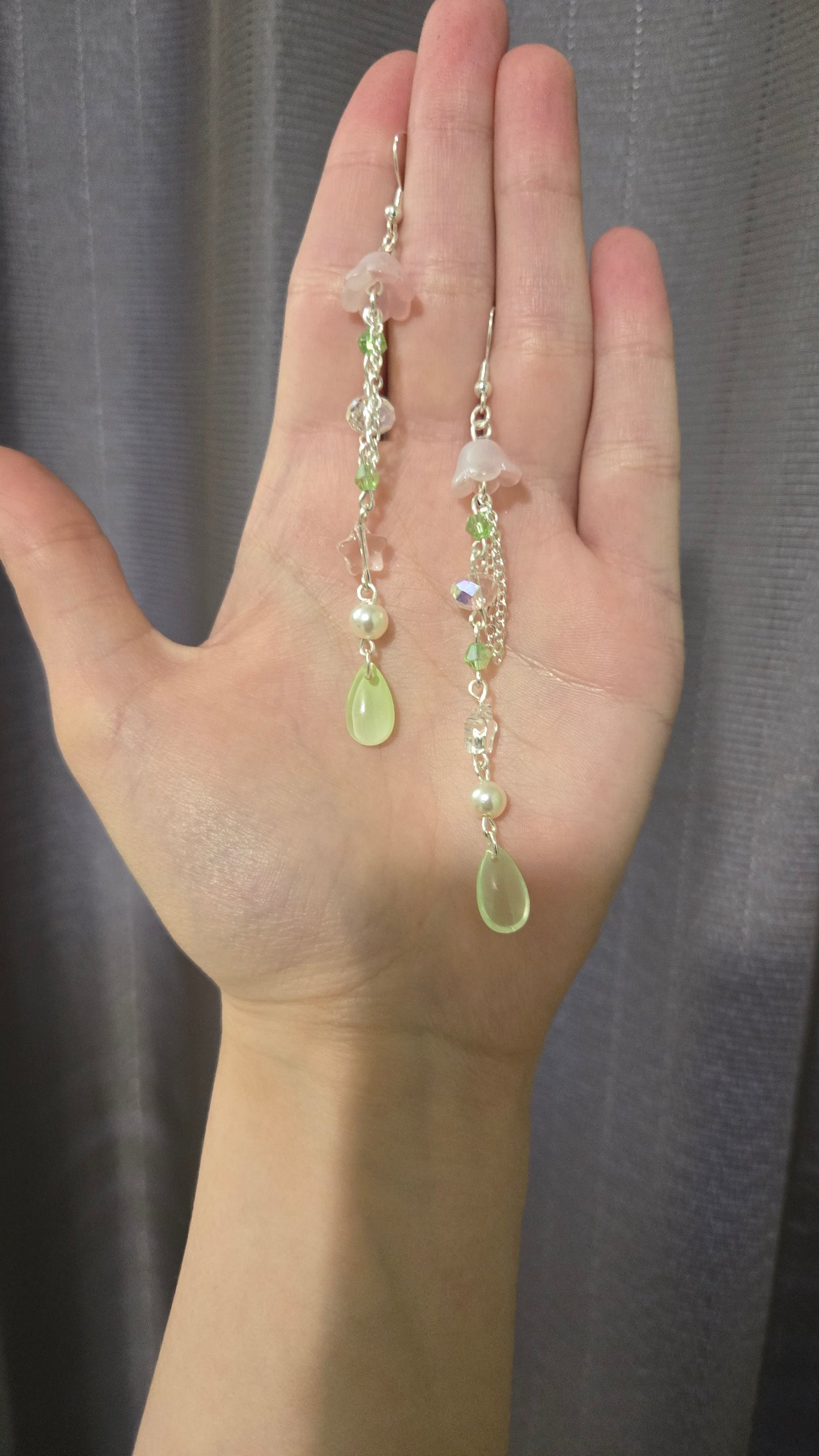 Pink and Green Mini Jellyfish Earrings