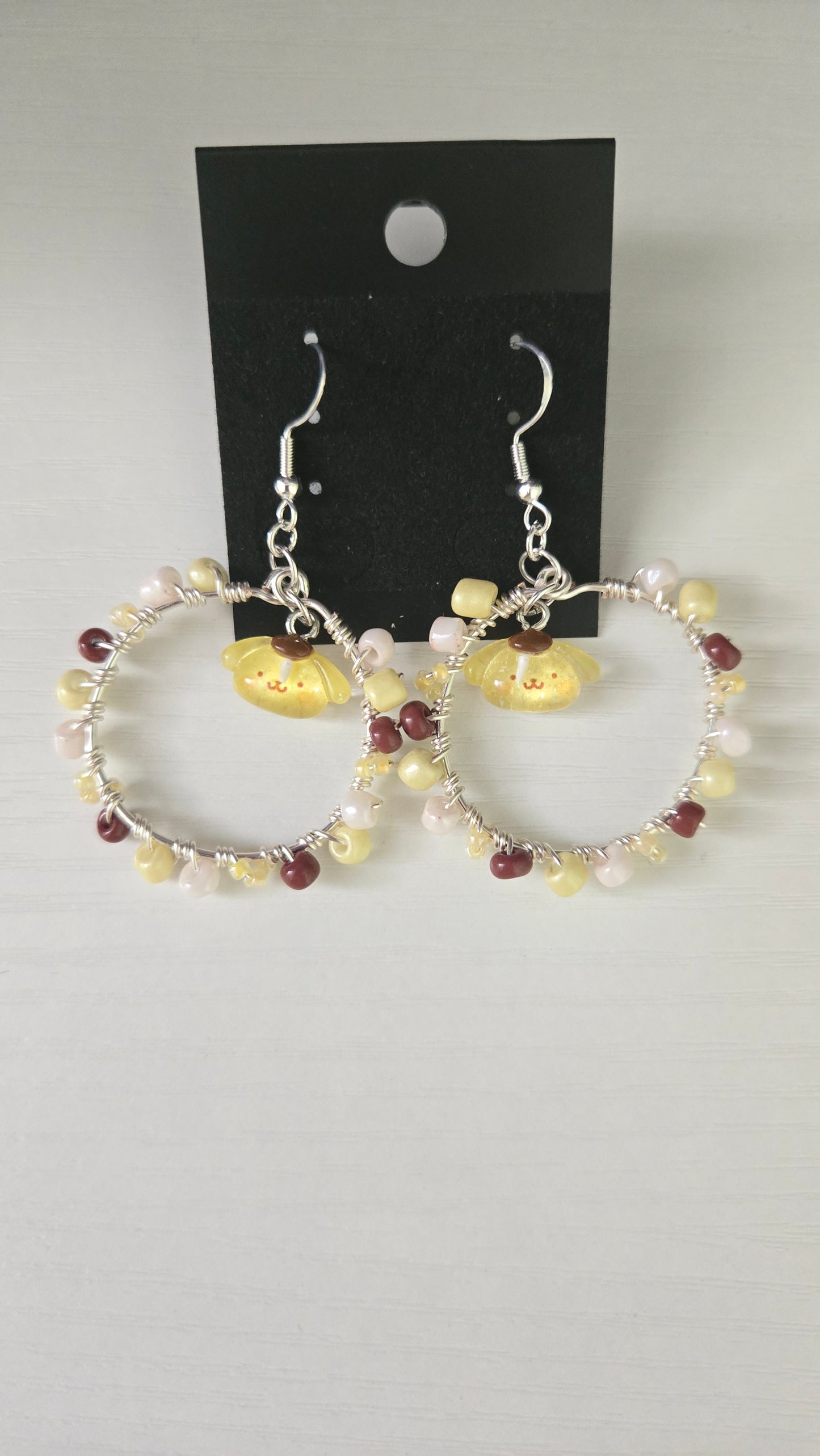 Pompompurin Small Wire-wrapped Earrings