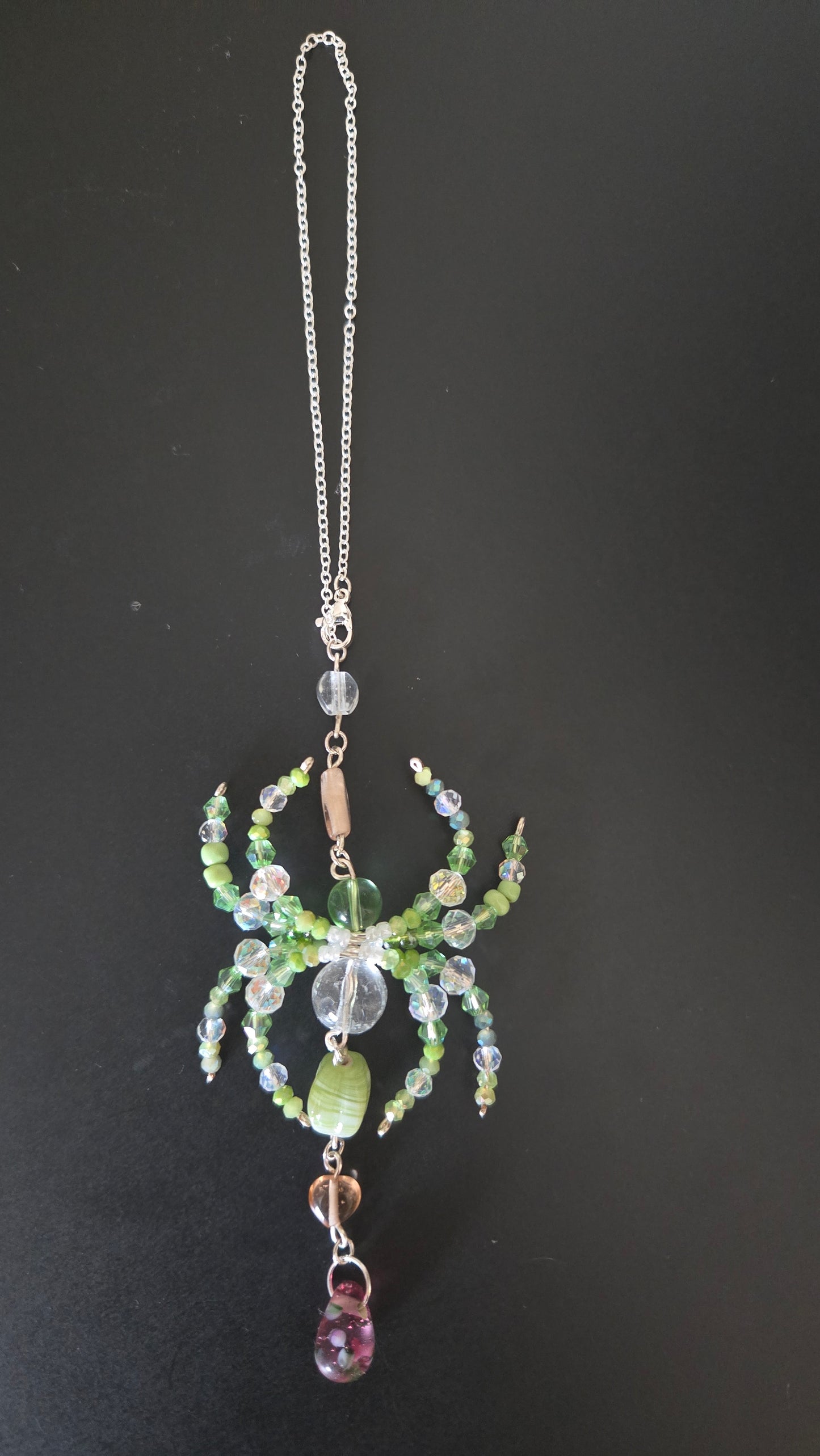 Green Garden Spider Decor
