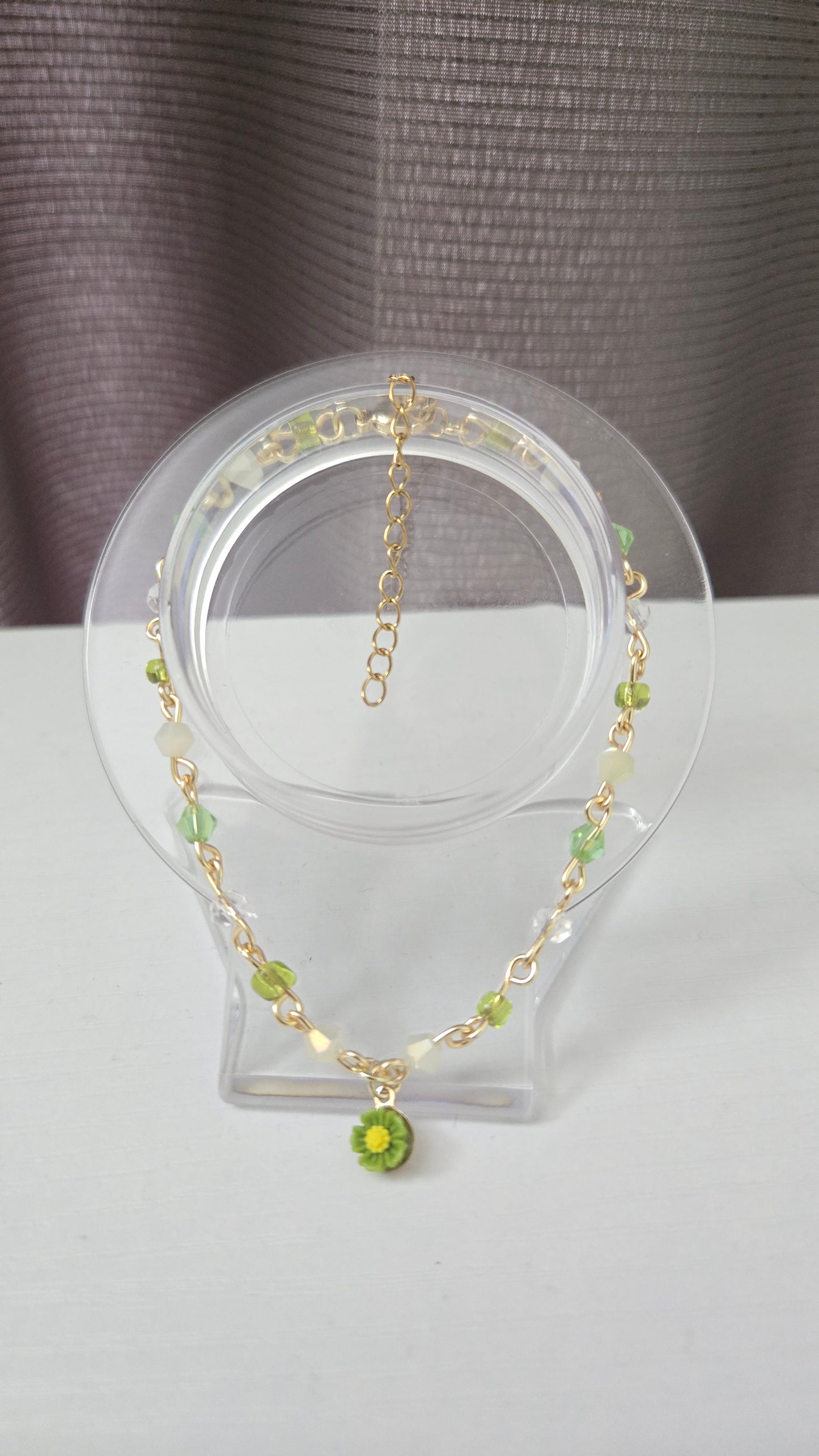 Green Daisy Bracelet