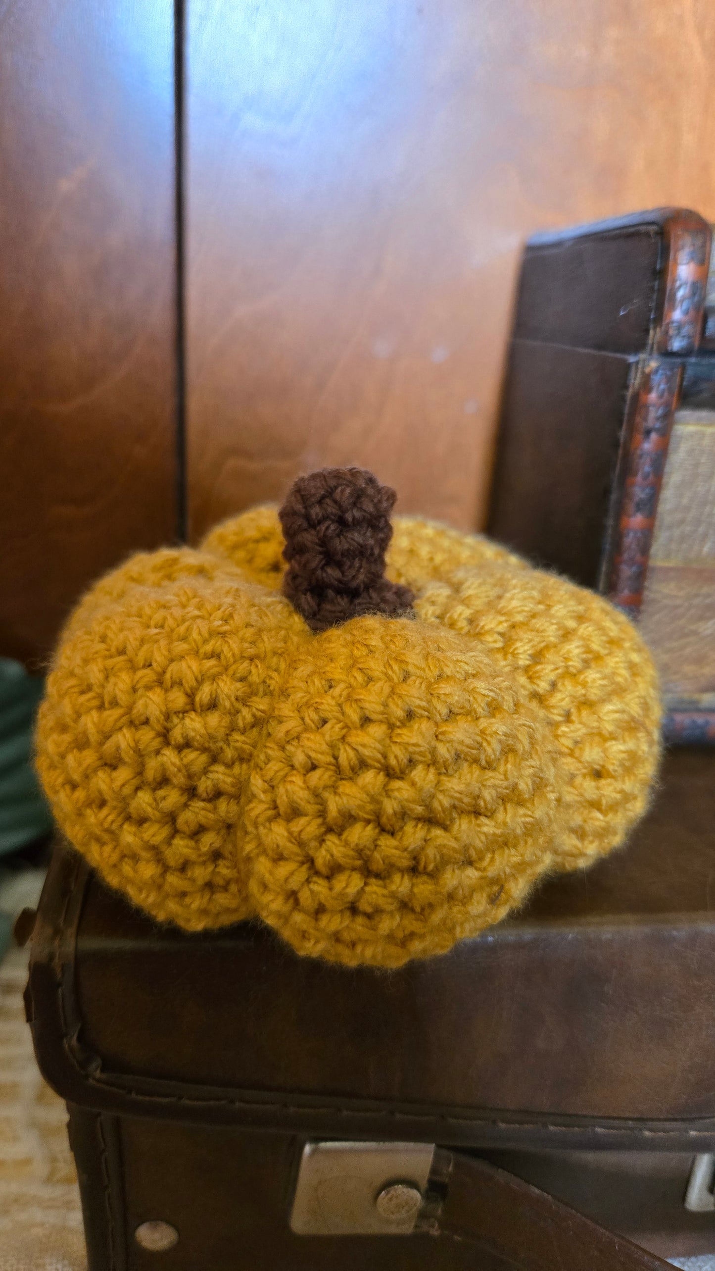 Made To Order Yellow Crochet Pumpkin