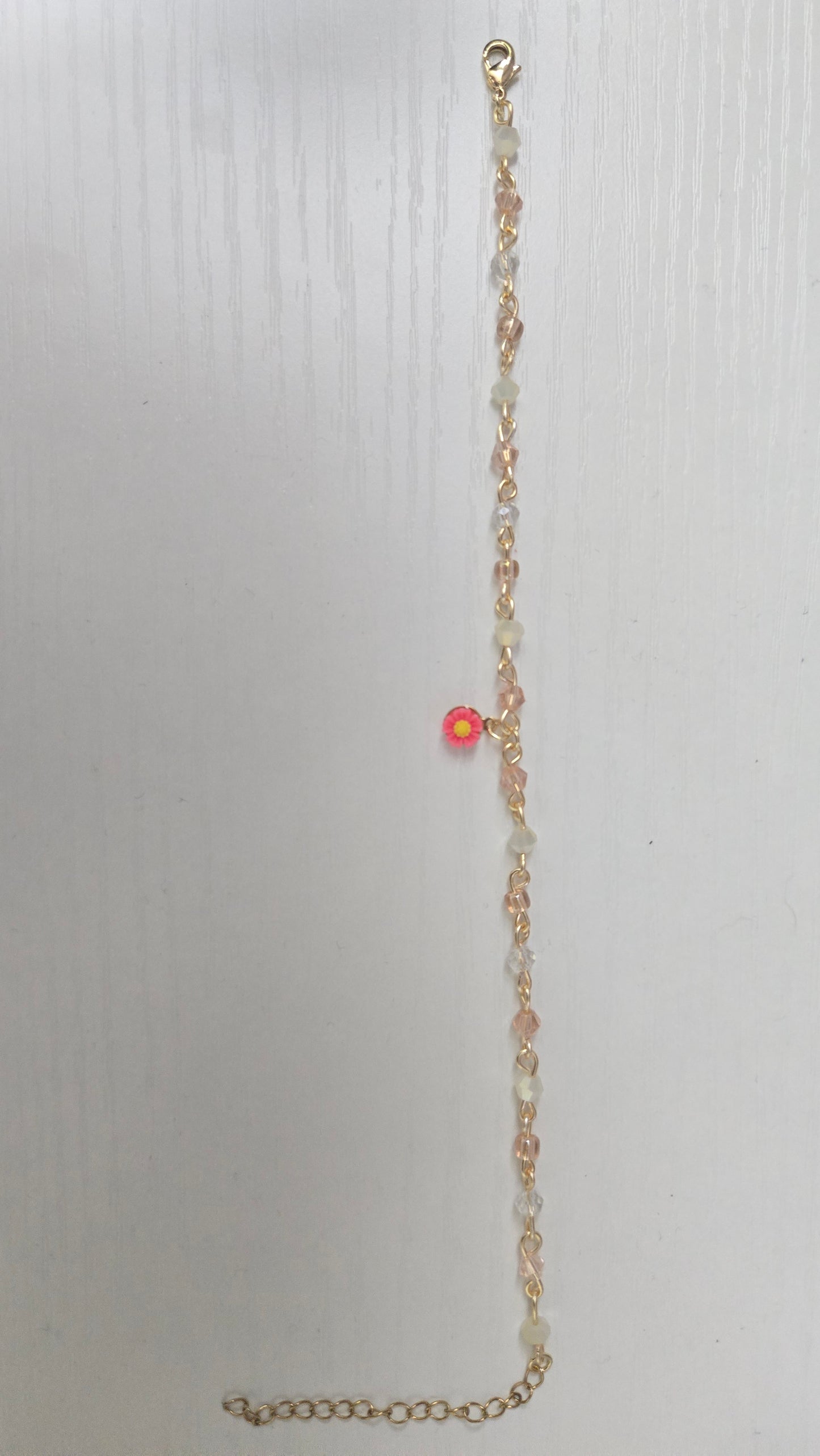 Bright Pink Daisy Bracelet