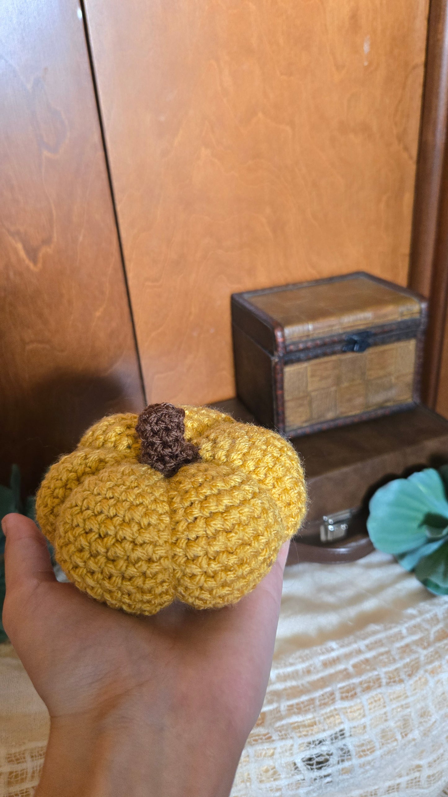 Made To Order Yellow Crochet Pumpkin
