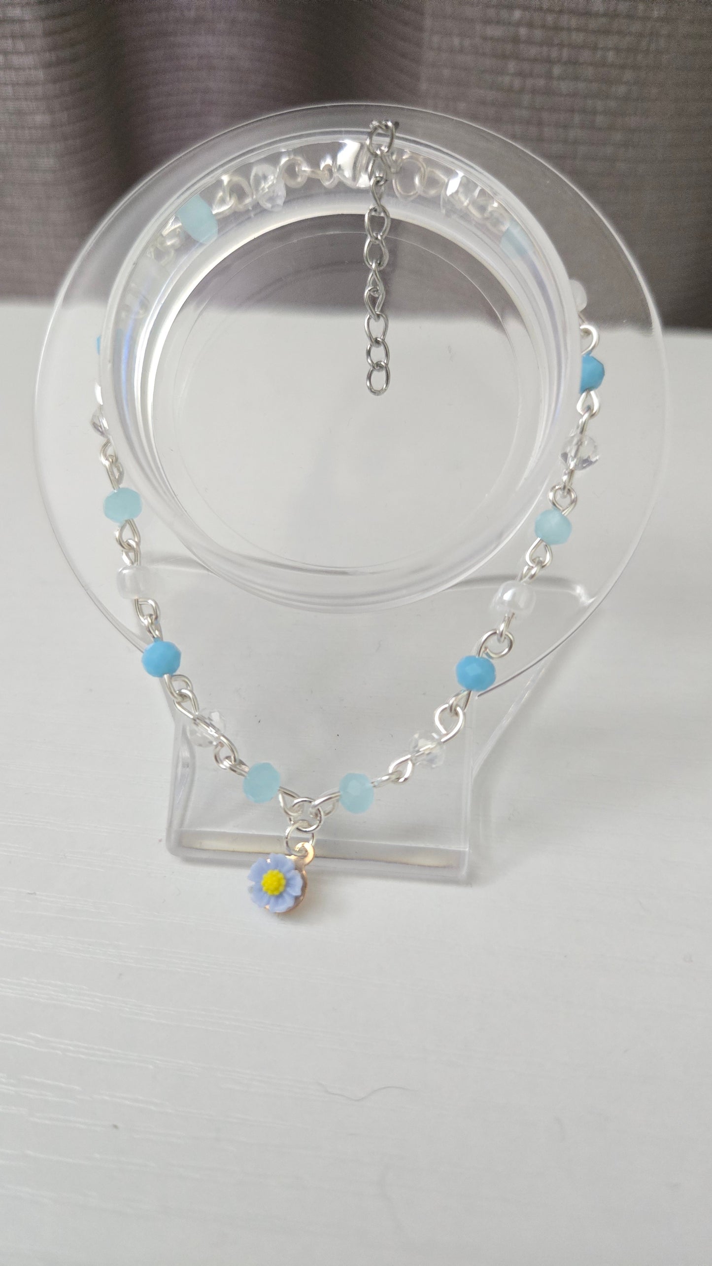 Light Blue Daisy Bracelet