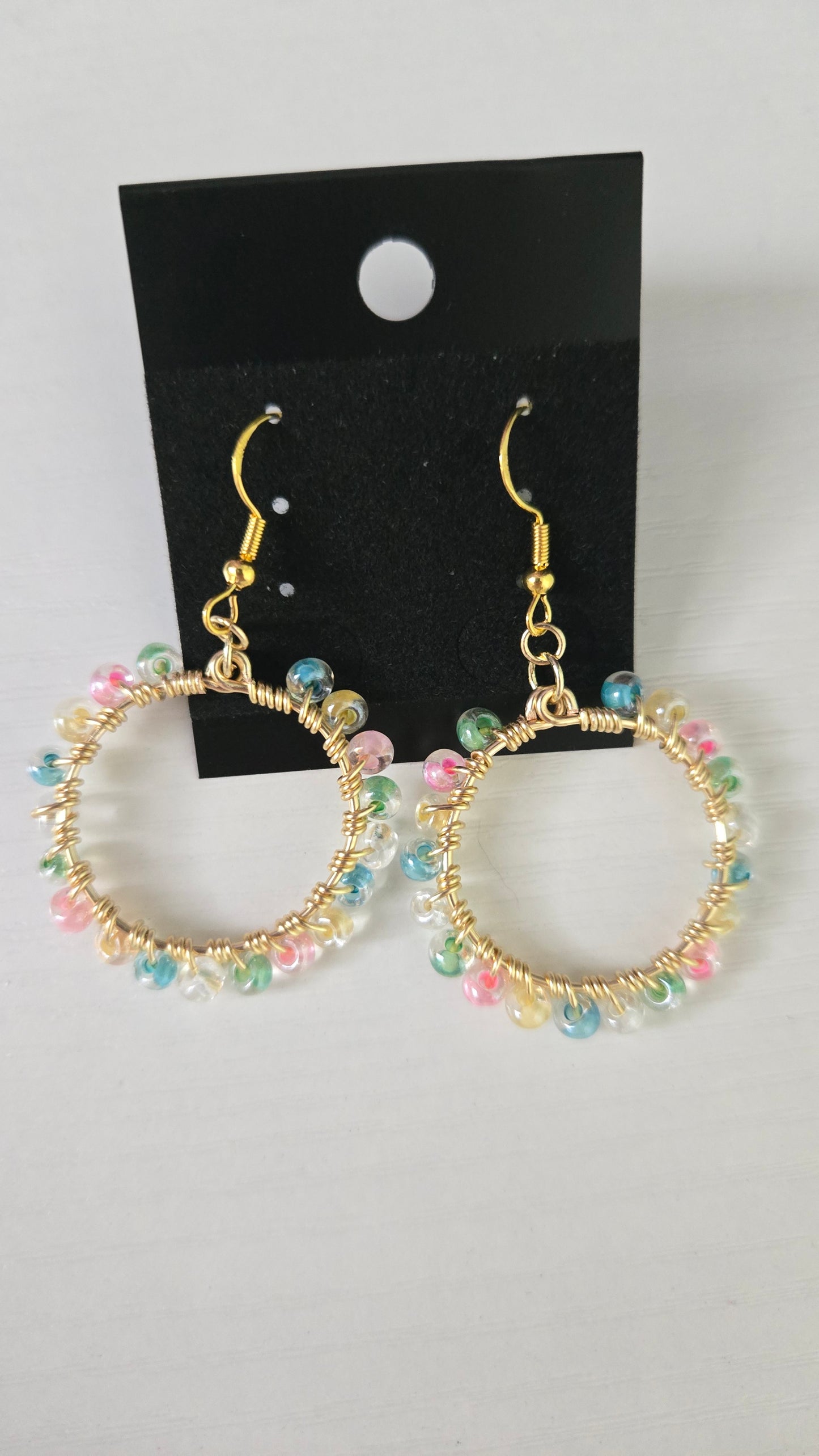 Pastel Small Wire-wrapped Earrings