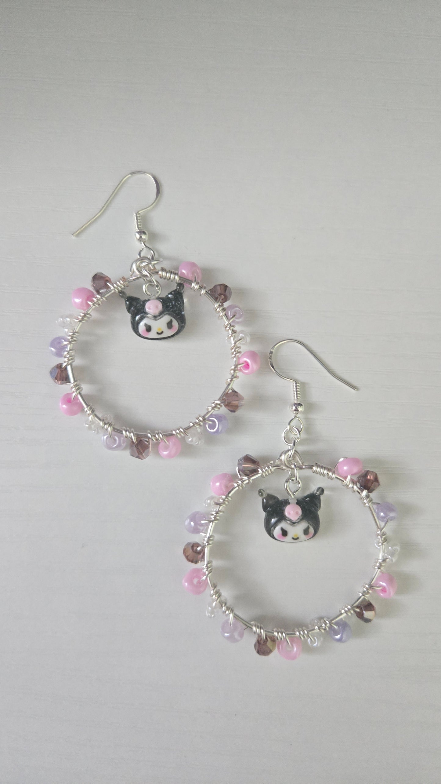 Kuromi Small Wire-wrapped Earrings