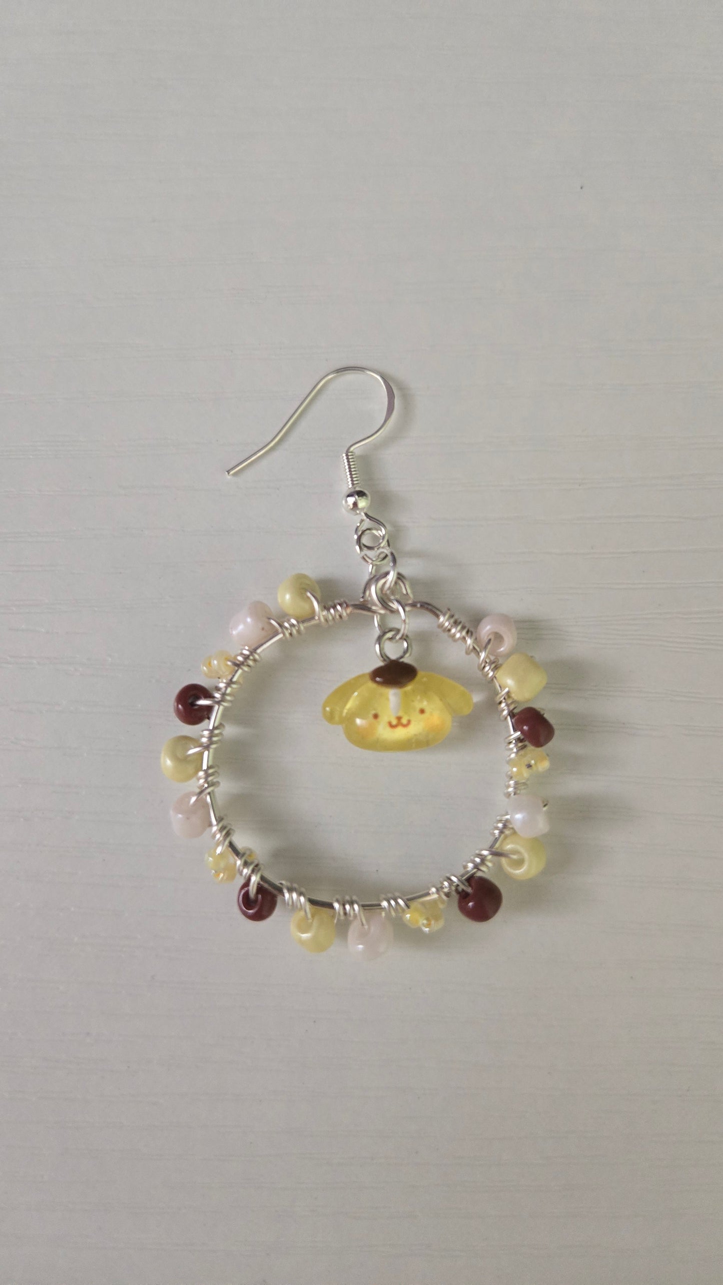 Pompompurin Small Wire-wrapped Earrings
