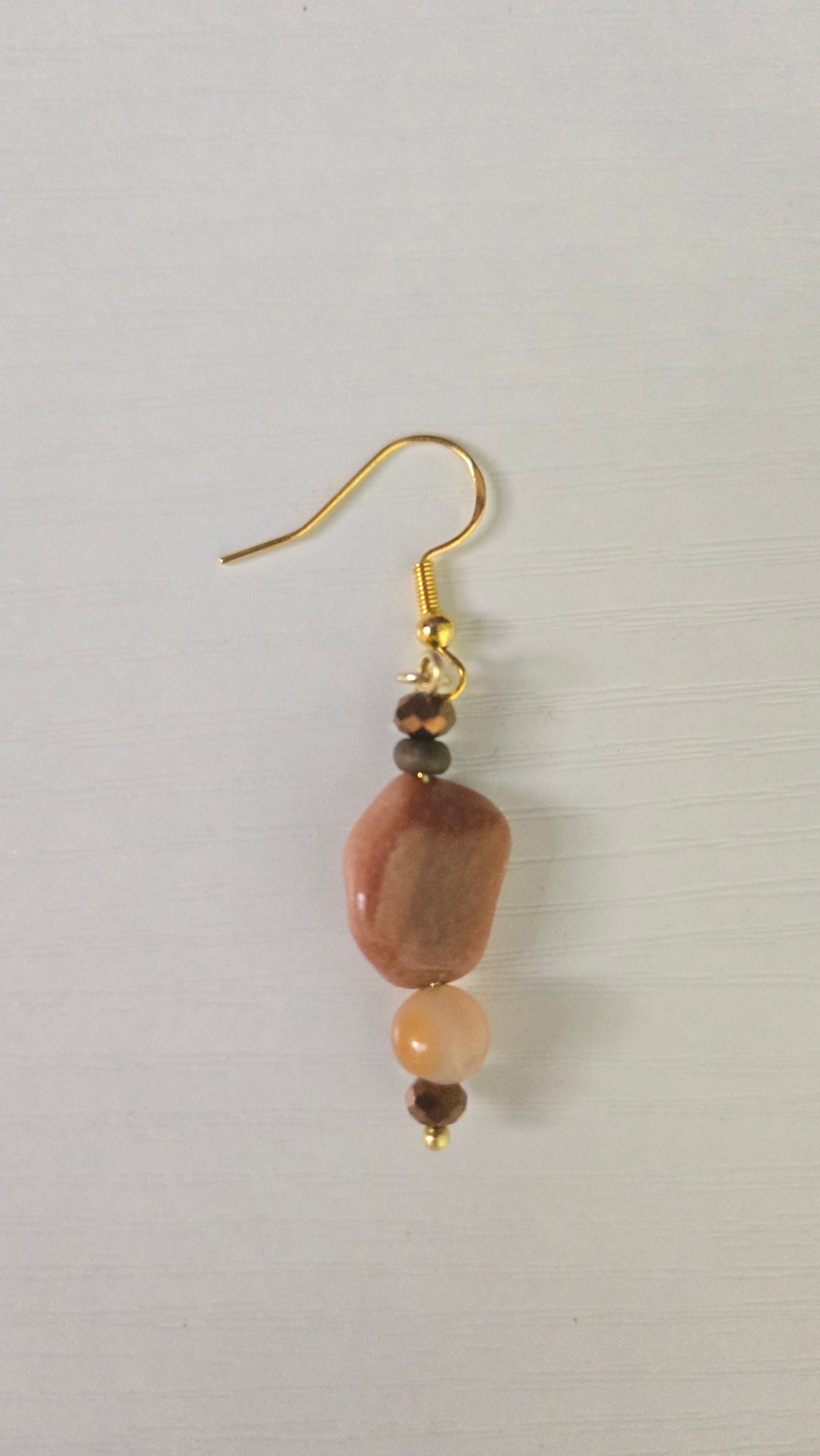 Orange Stone Simple Earrings