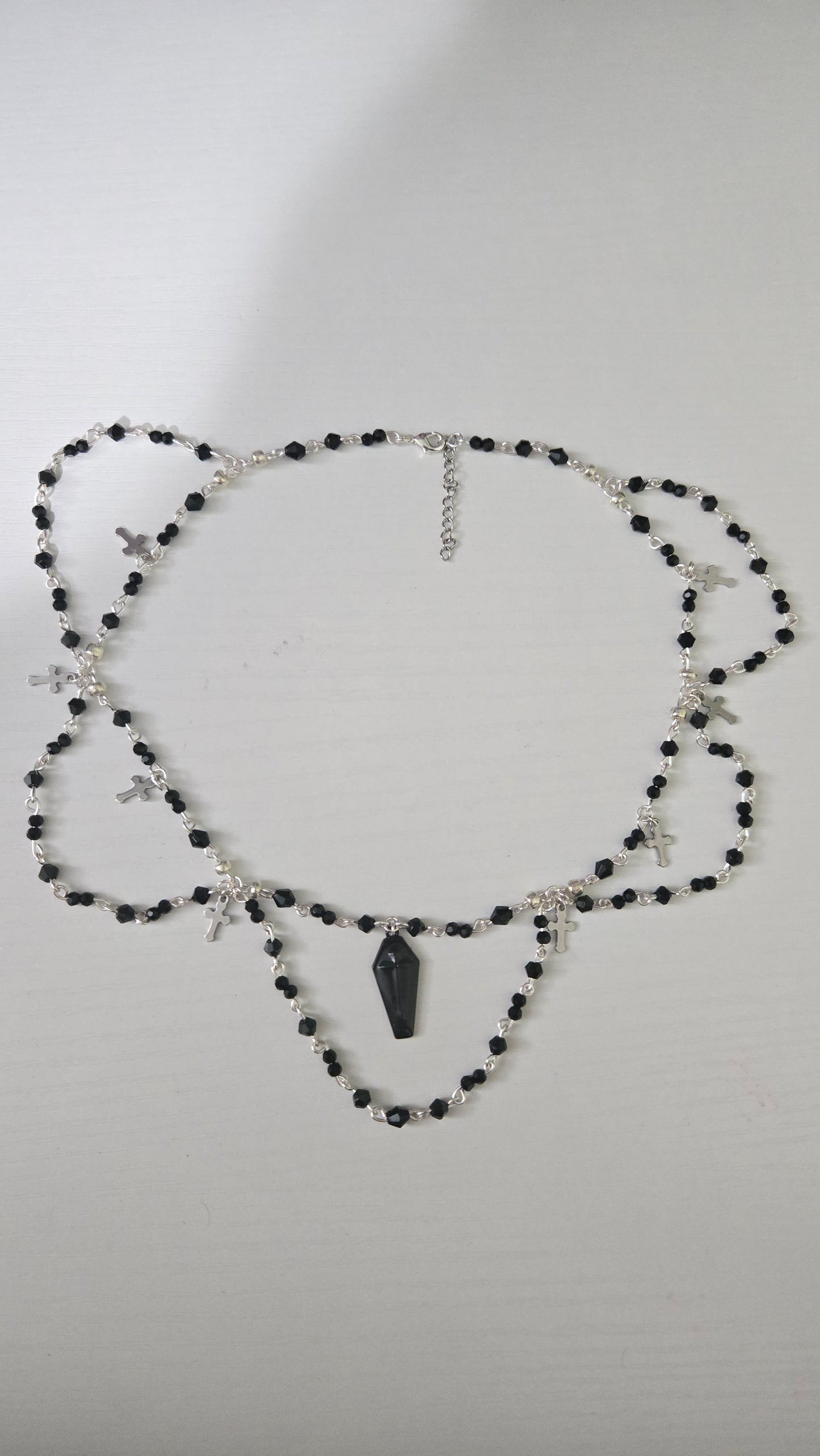 Gothic Coffin Chained Lace Necklace