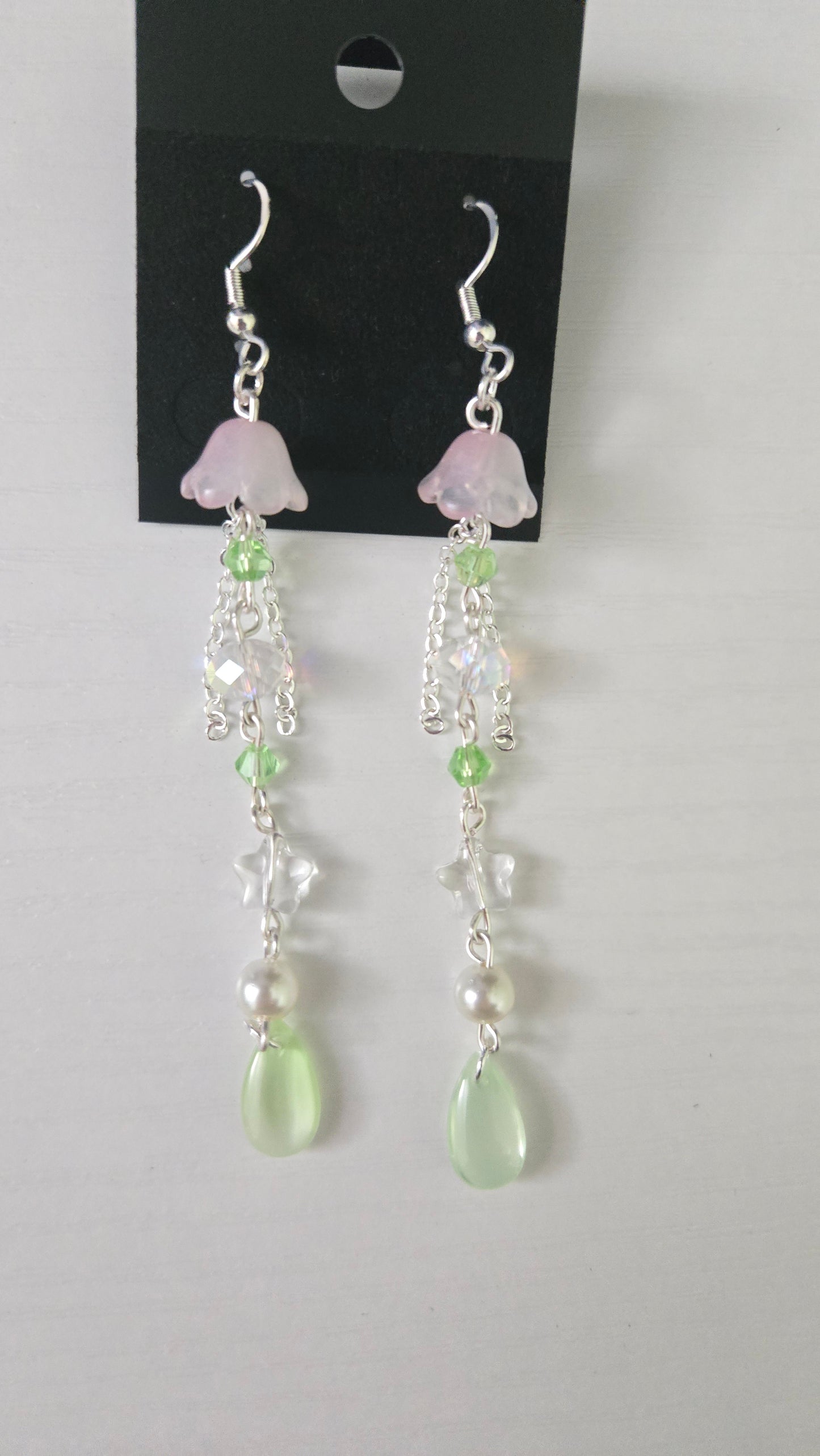 Pink and Green Mini Jellyfish Earrings