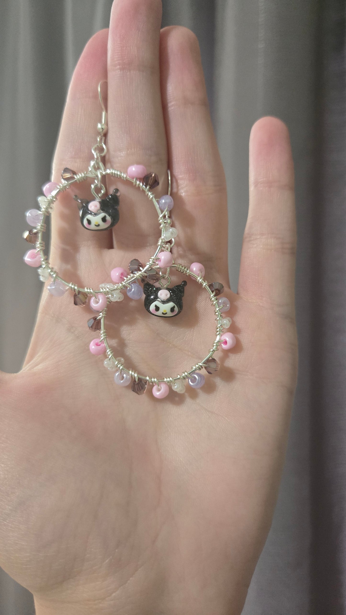 Kuromi Small Wire-wrapped Earrings
