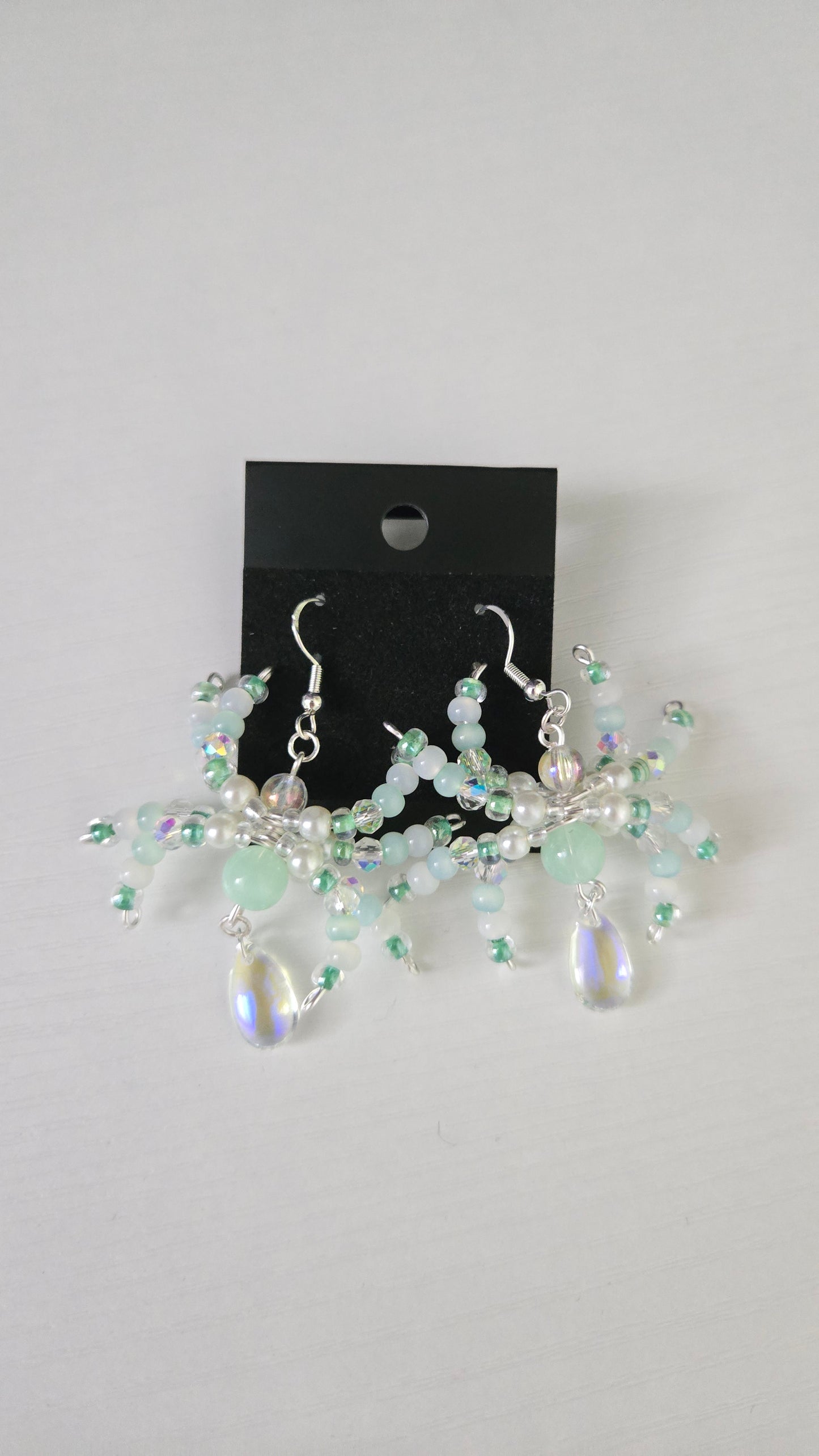 Aqua Spider Earrings