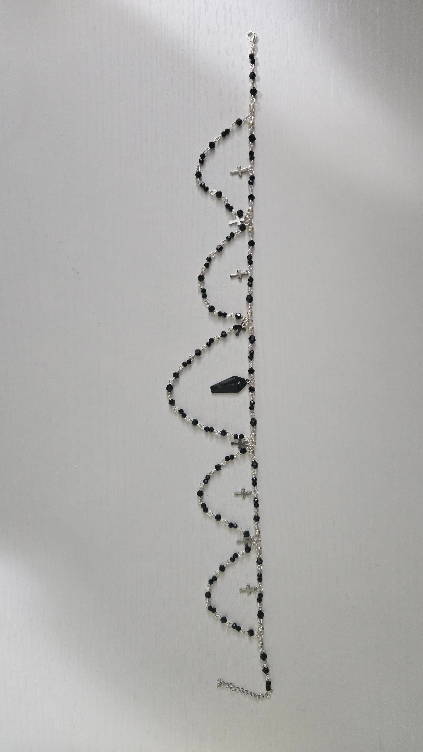 Gothic Coffin Chained Lace Necklace