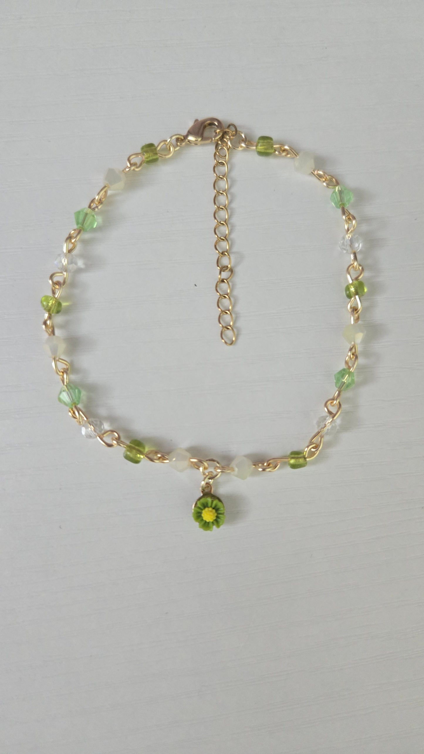 Green Daisy Bracelet