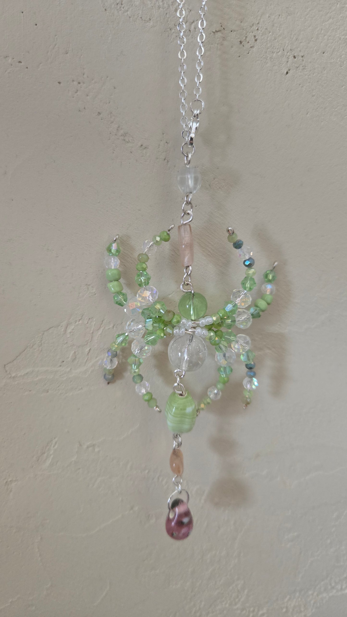 Green Garden Spider Decor