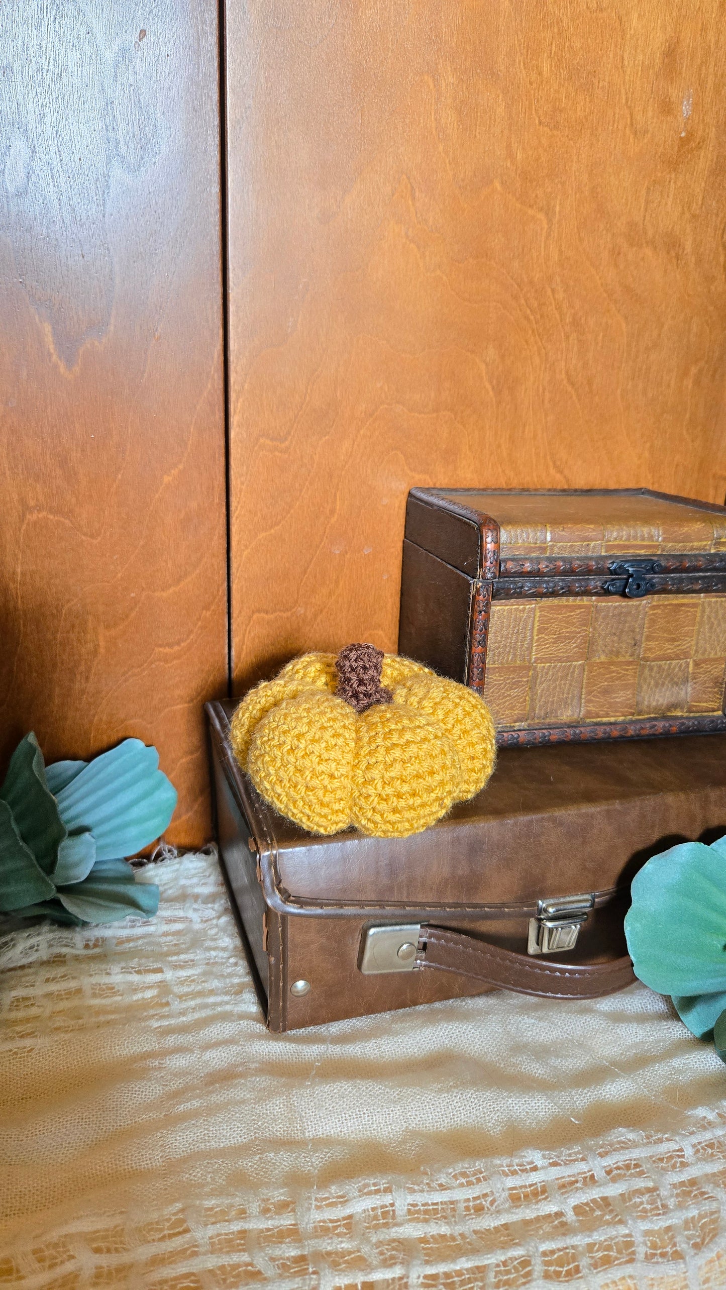 Made To Order Yellow Crochet Pumpkin