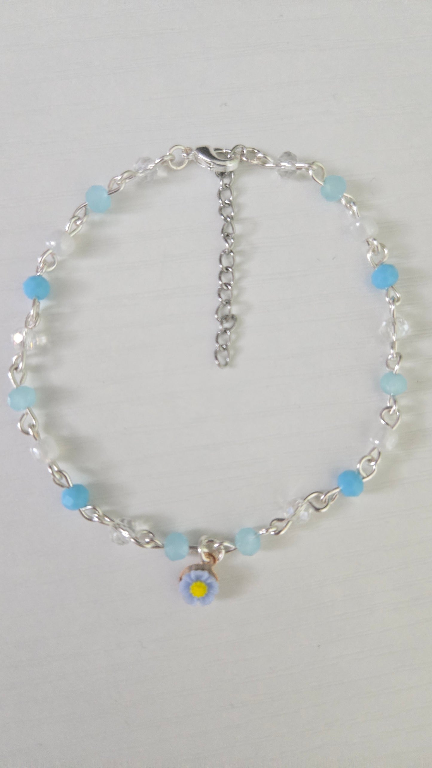 Light Blue Daisy Bracelet