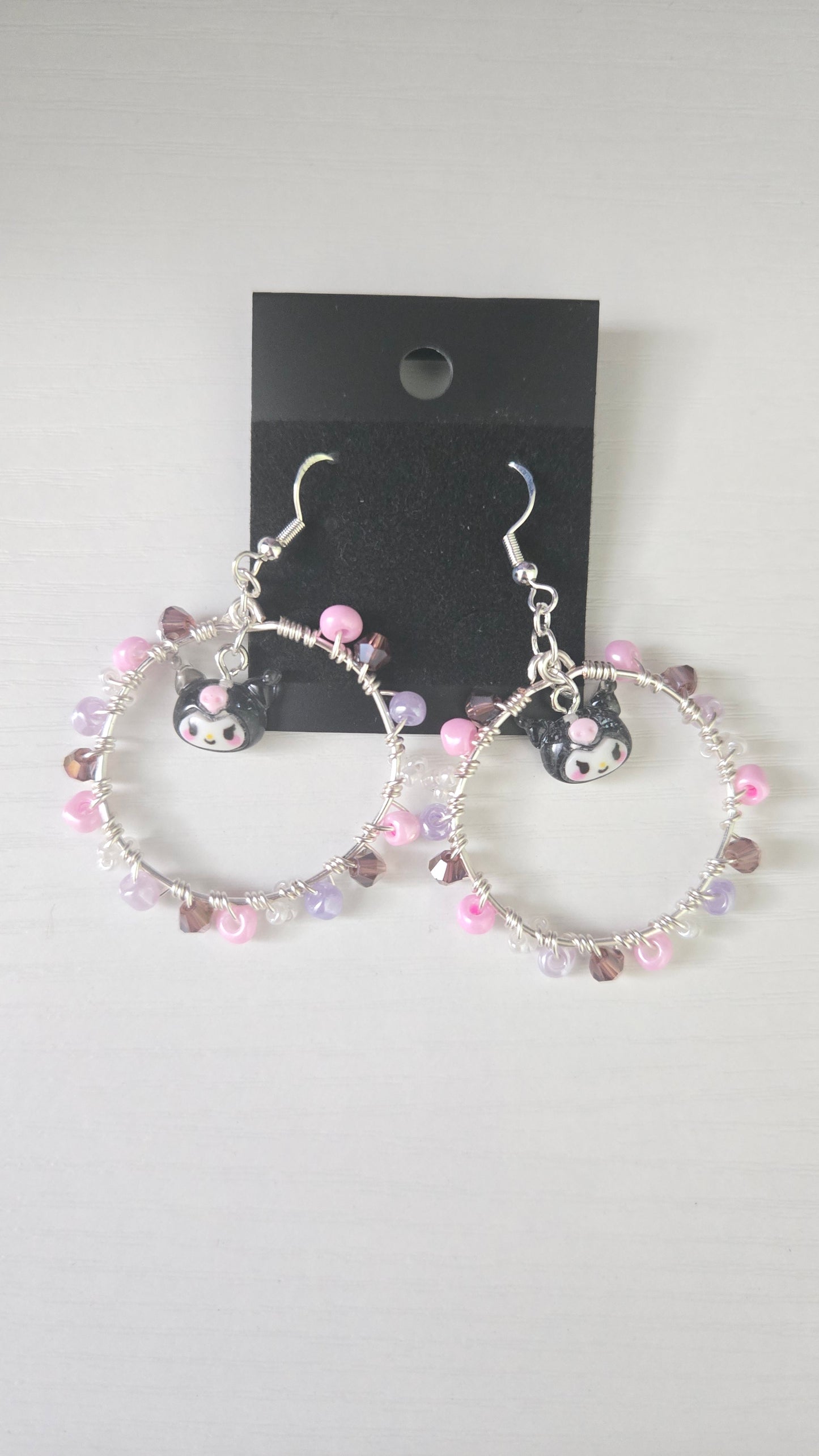 Kuromi Small Wire-wrapped Earrings
