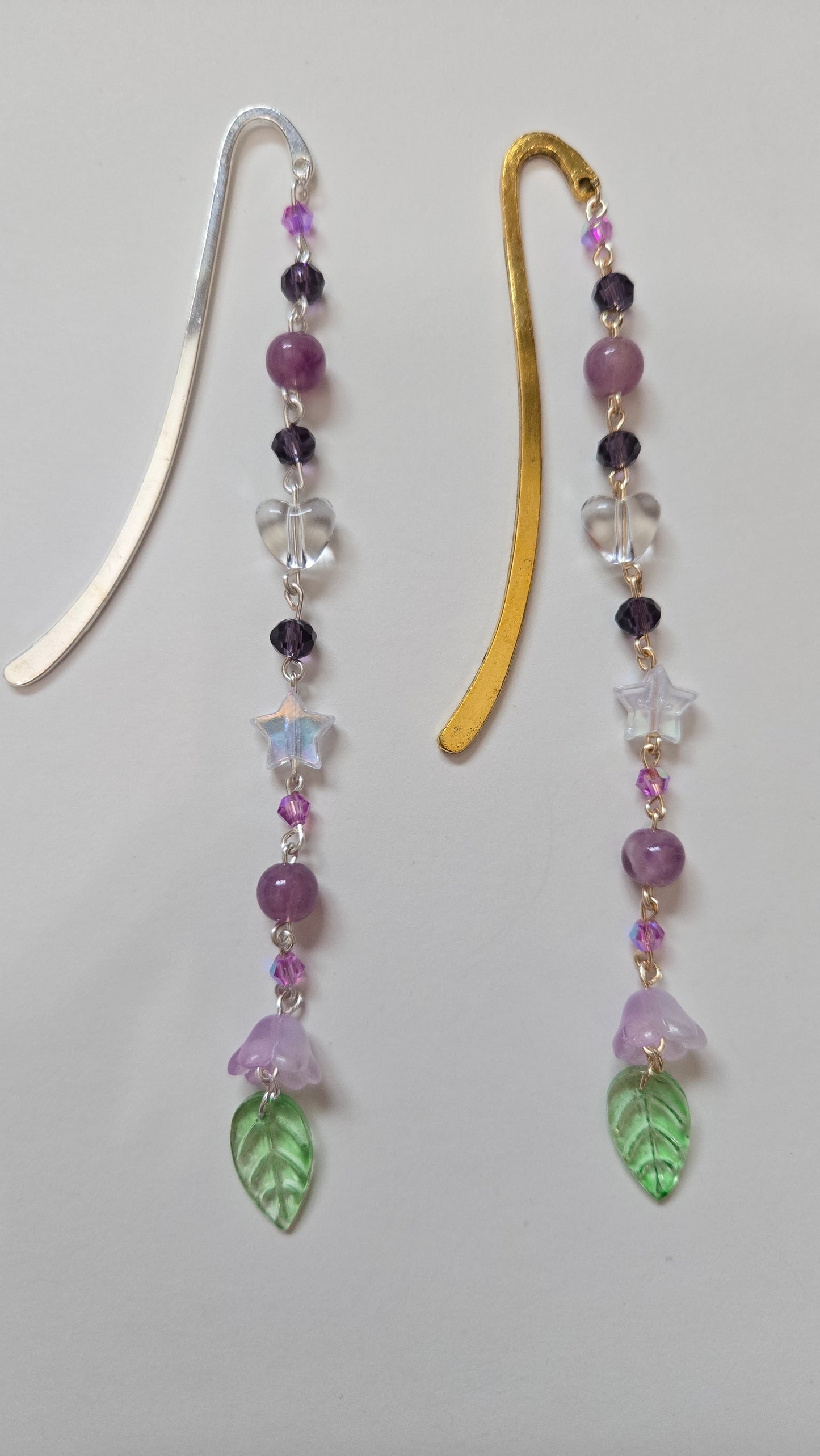 Purple Lily Of The Valley Beaded Bookmarks