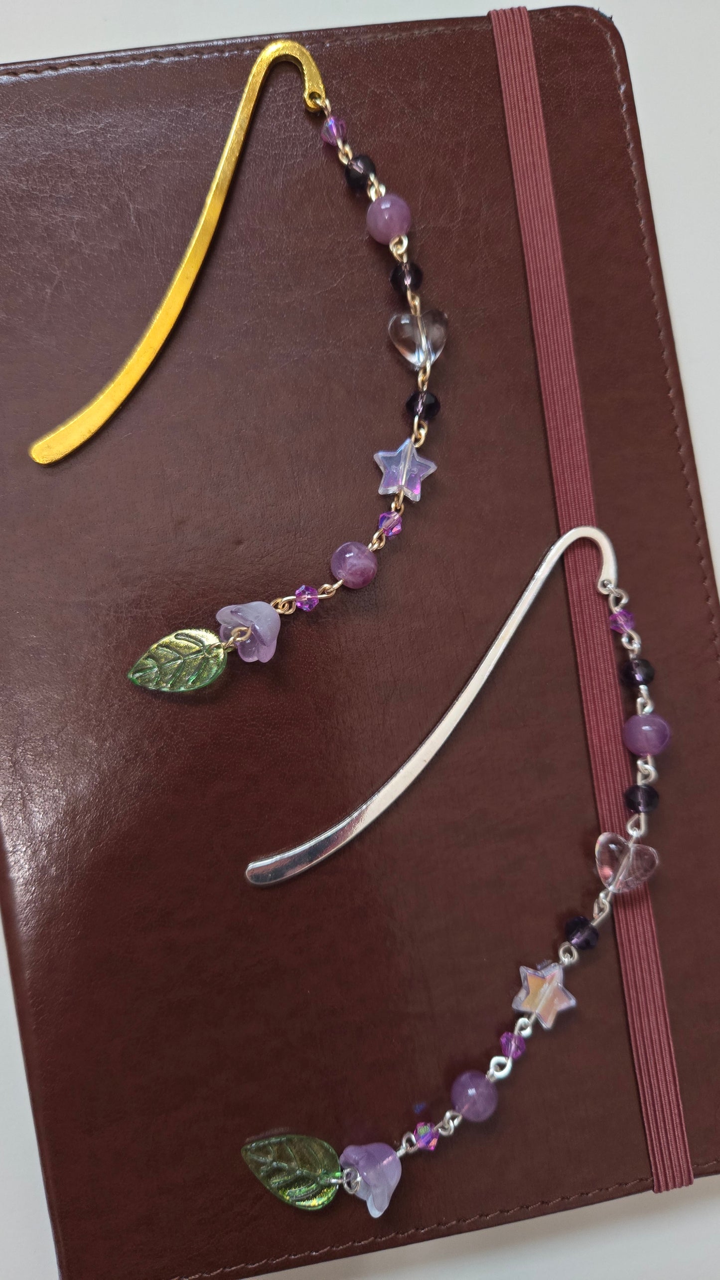 Purple Lily Of The Valley Beaded Bookmarks
