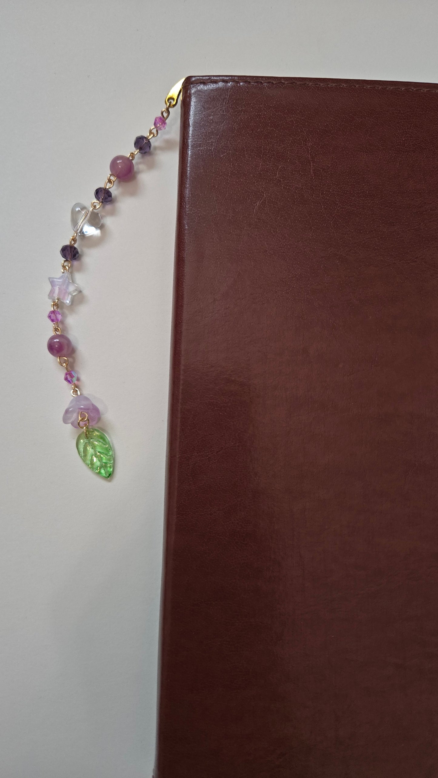 Purple Lily Of The Valley Beaded Bookmarks