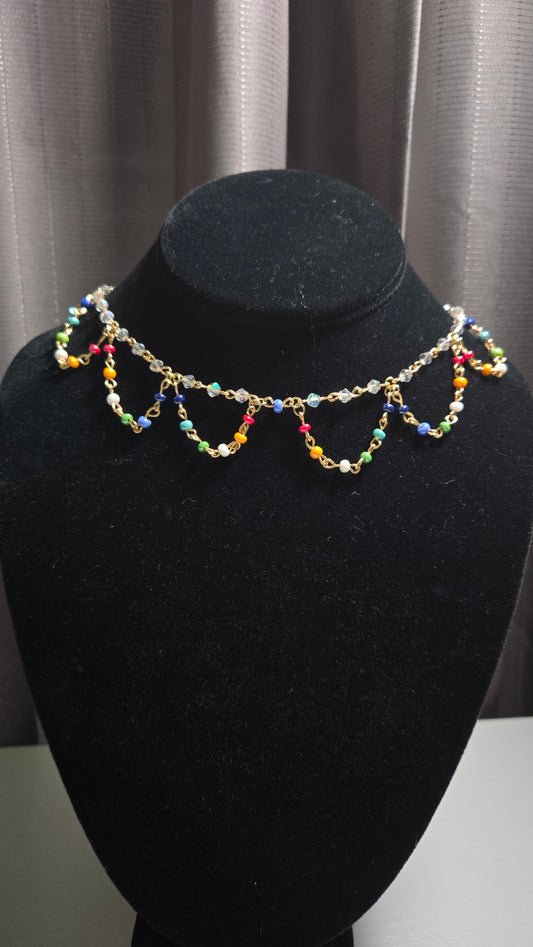 Chained Rainbow Dainty Necklace