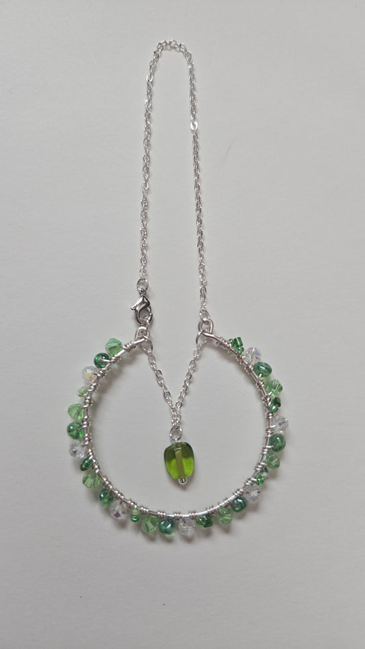 Green Adjustable Wire-wrapped Decor