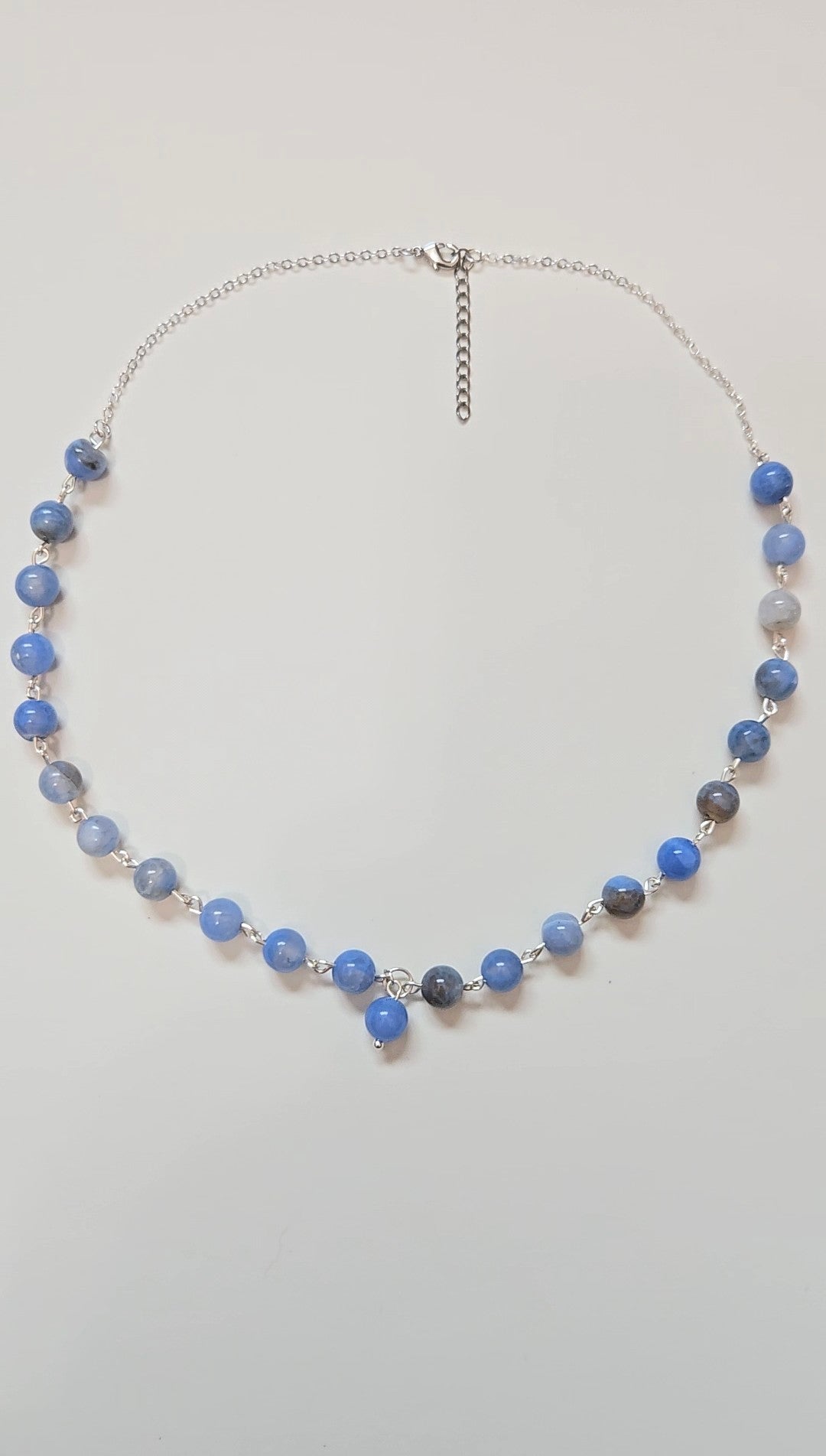 Blue Dyed Agate Necklace