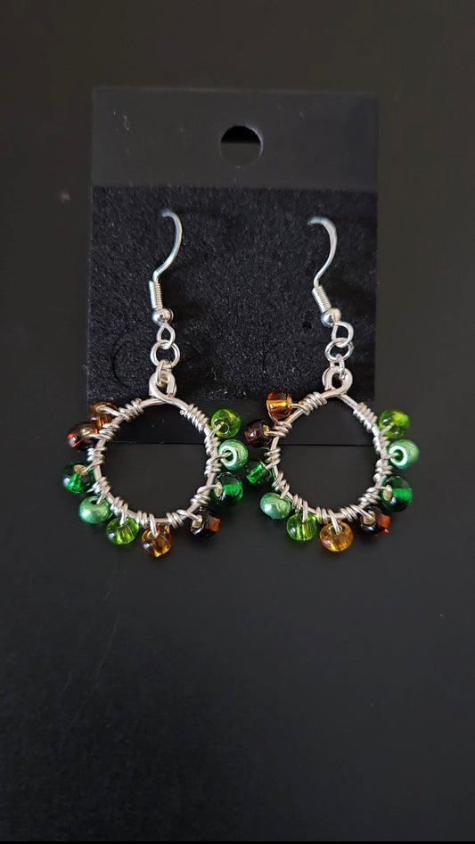 Mini Swamp Wire-wrapped Earrings