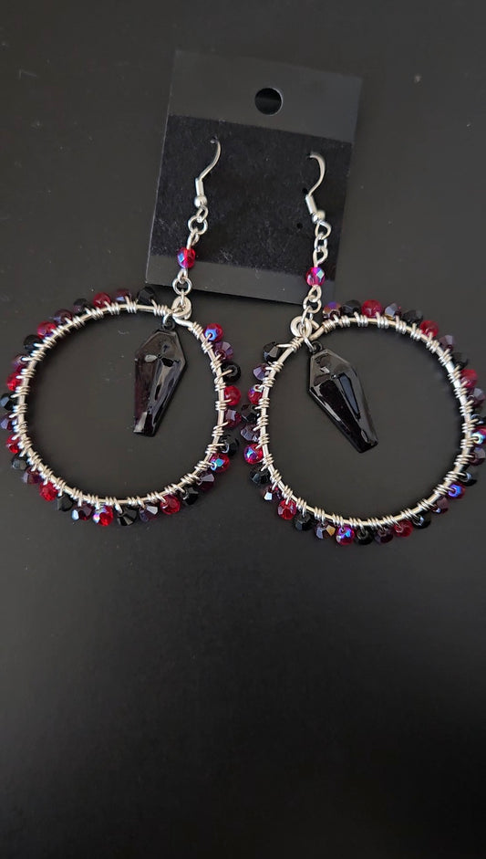Coffin Wire-wrapped Earrings
