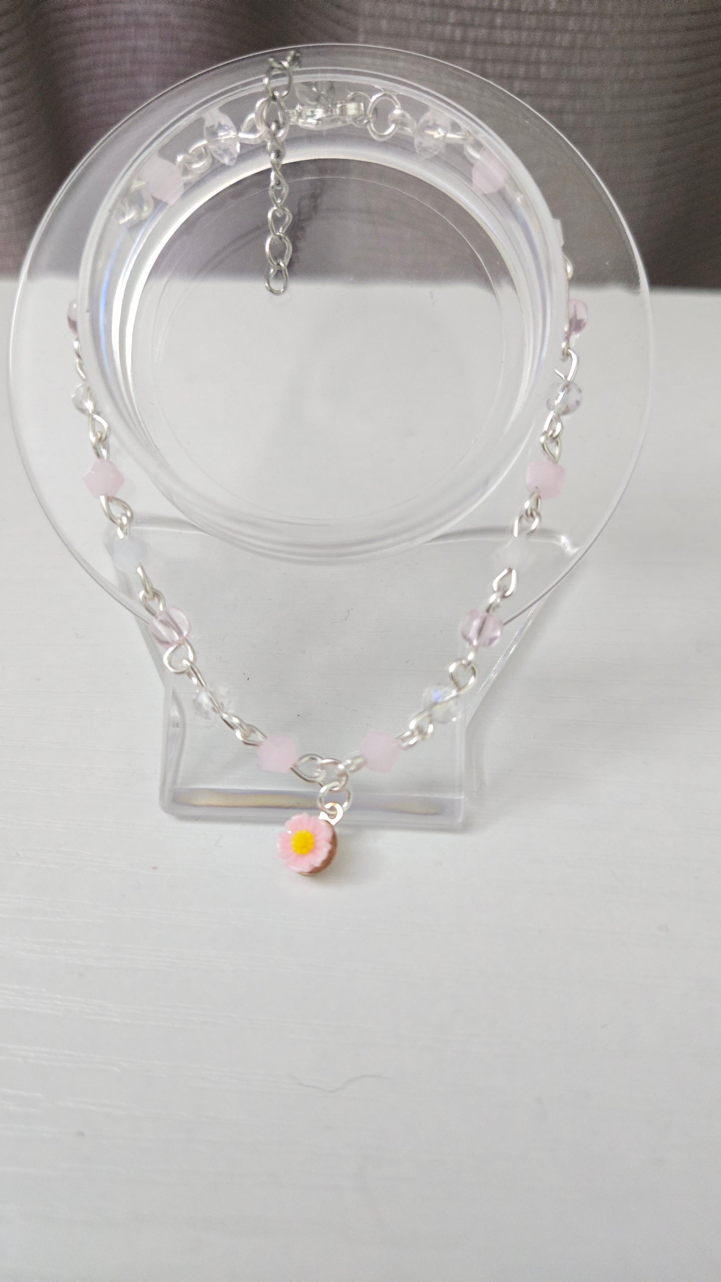 Baby Pink Daisy Bracelet