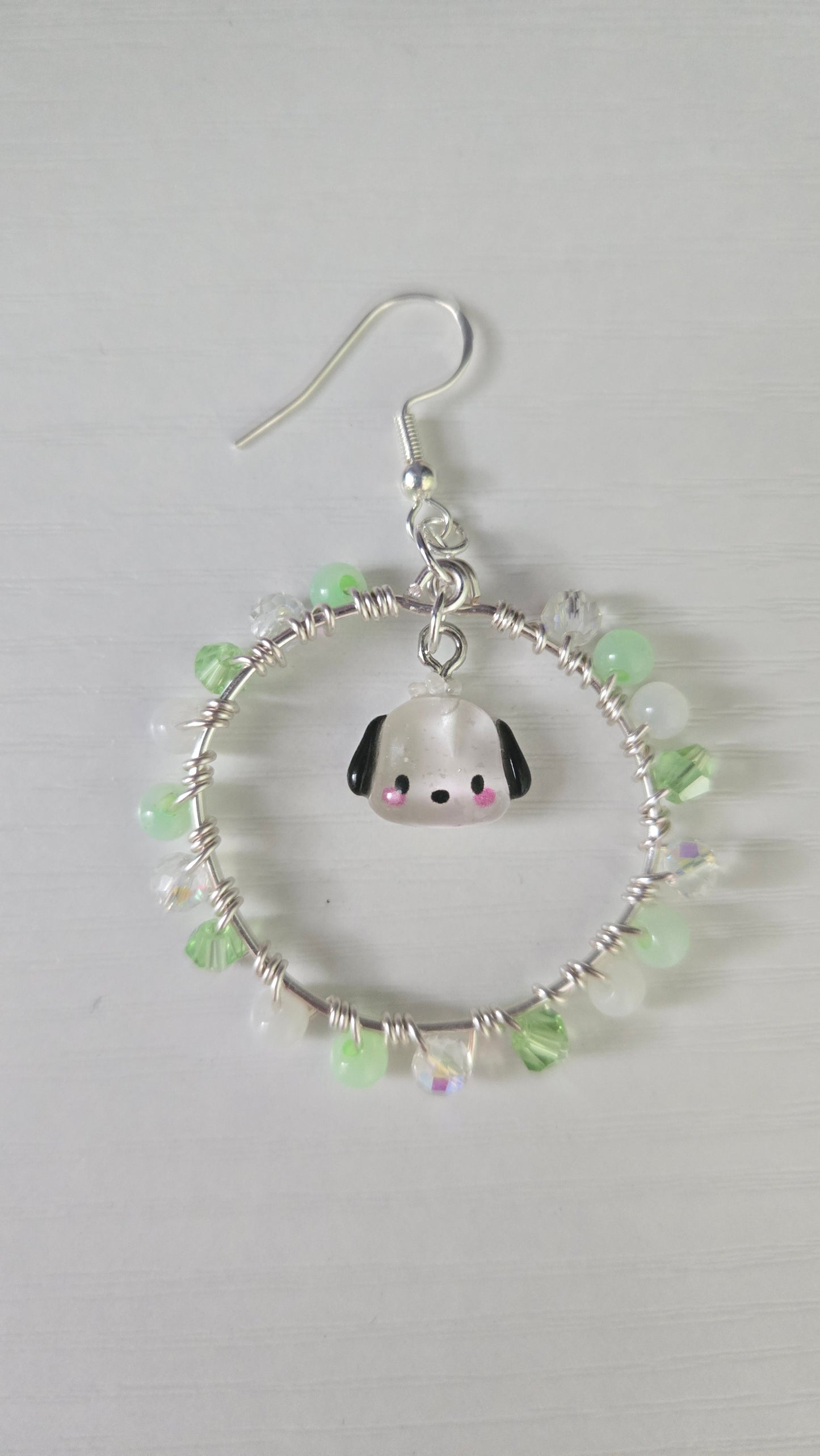 Pochacco Small Wire-wrapped Earrings