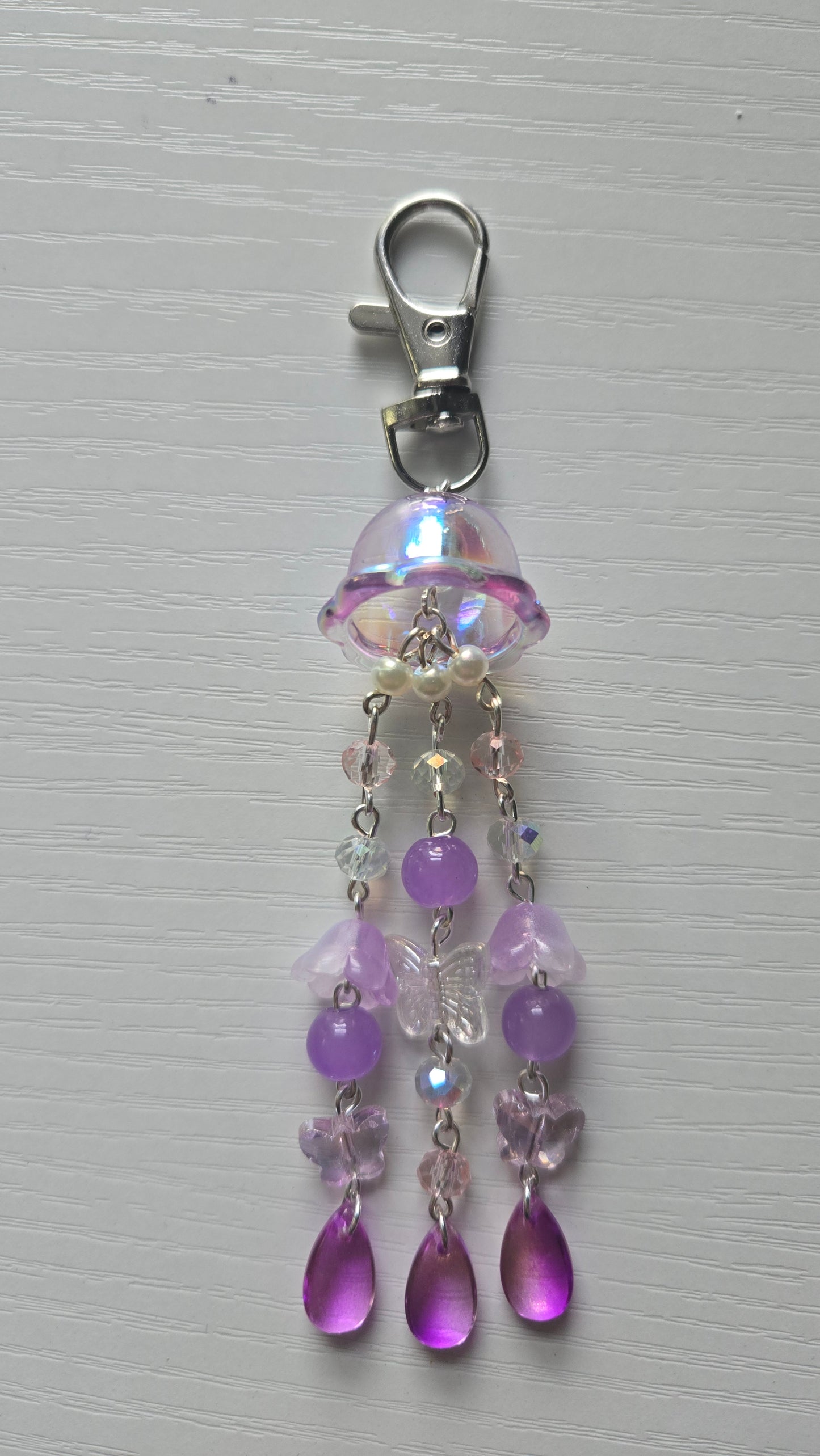 Purple Pastel Jellyfish Keychain