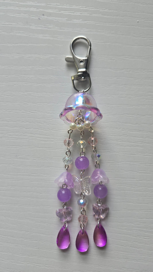 Purple Pastel Jellyfish Keychain