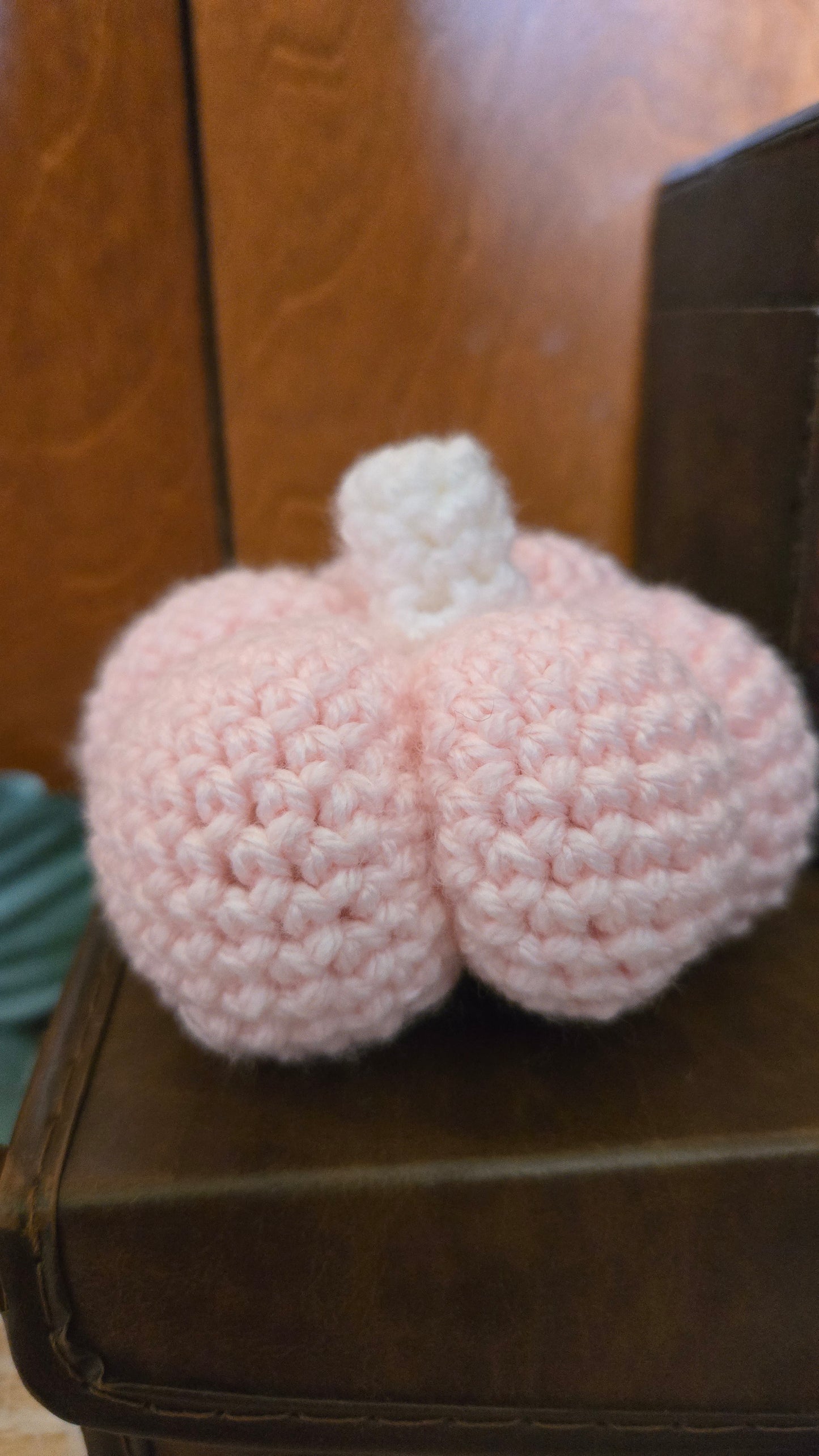 Made To Order Pink Crochet Pumpkin