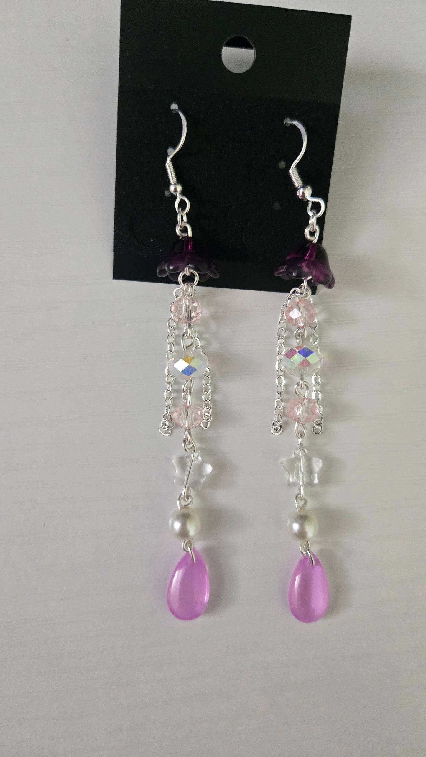 Pink Plum Mini Jellyfish Earrings