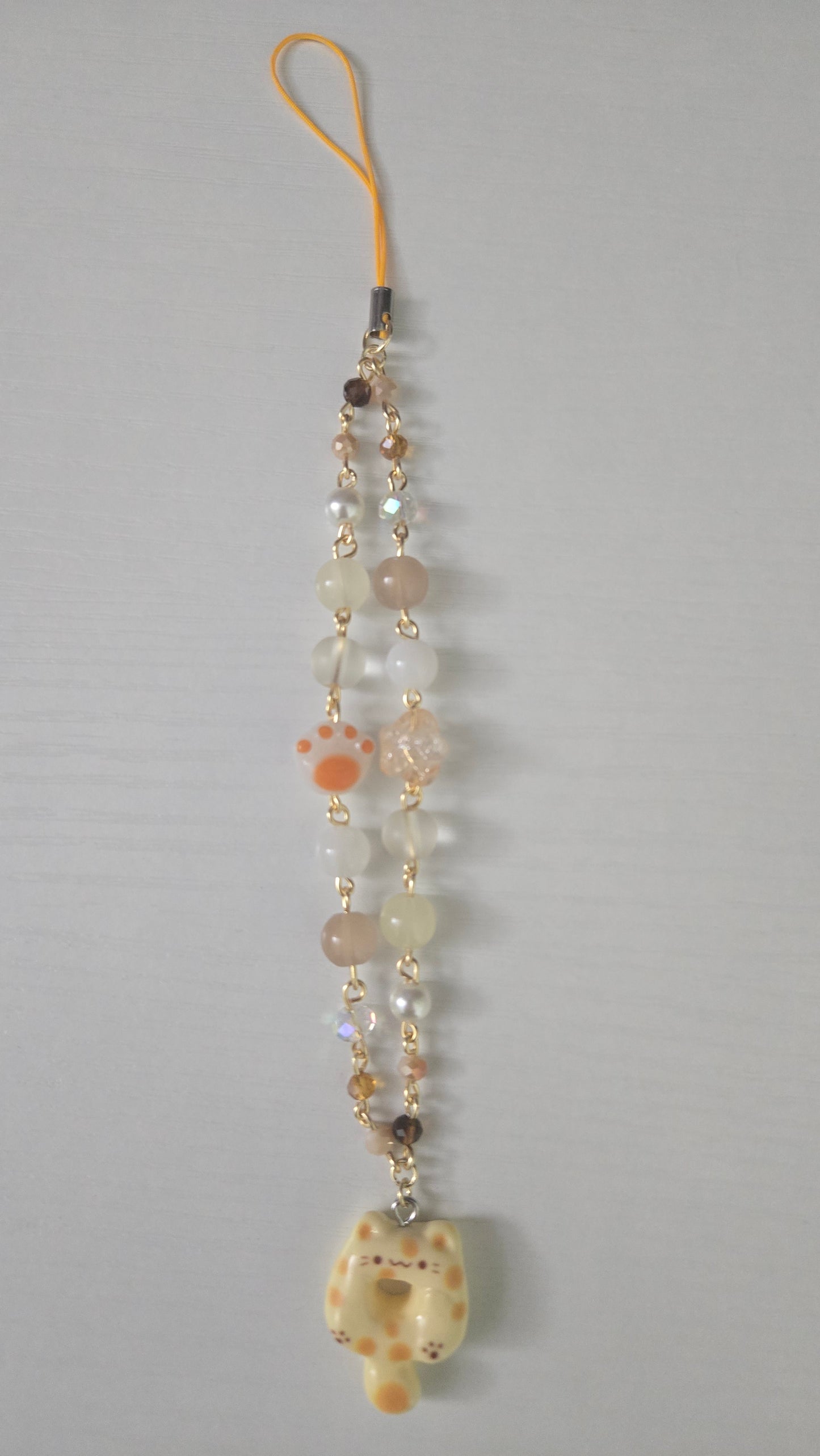 Orange Cat Phone Charm