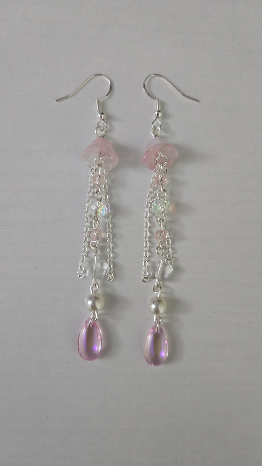 Pink Mini Jellyfish Earrings