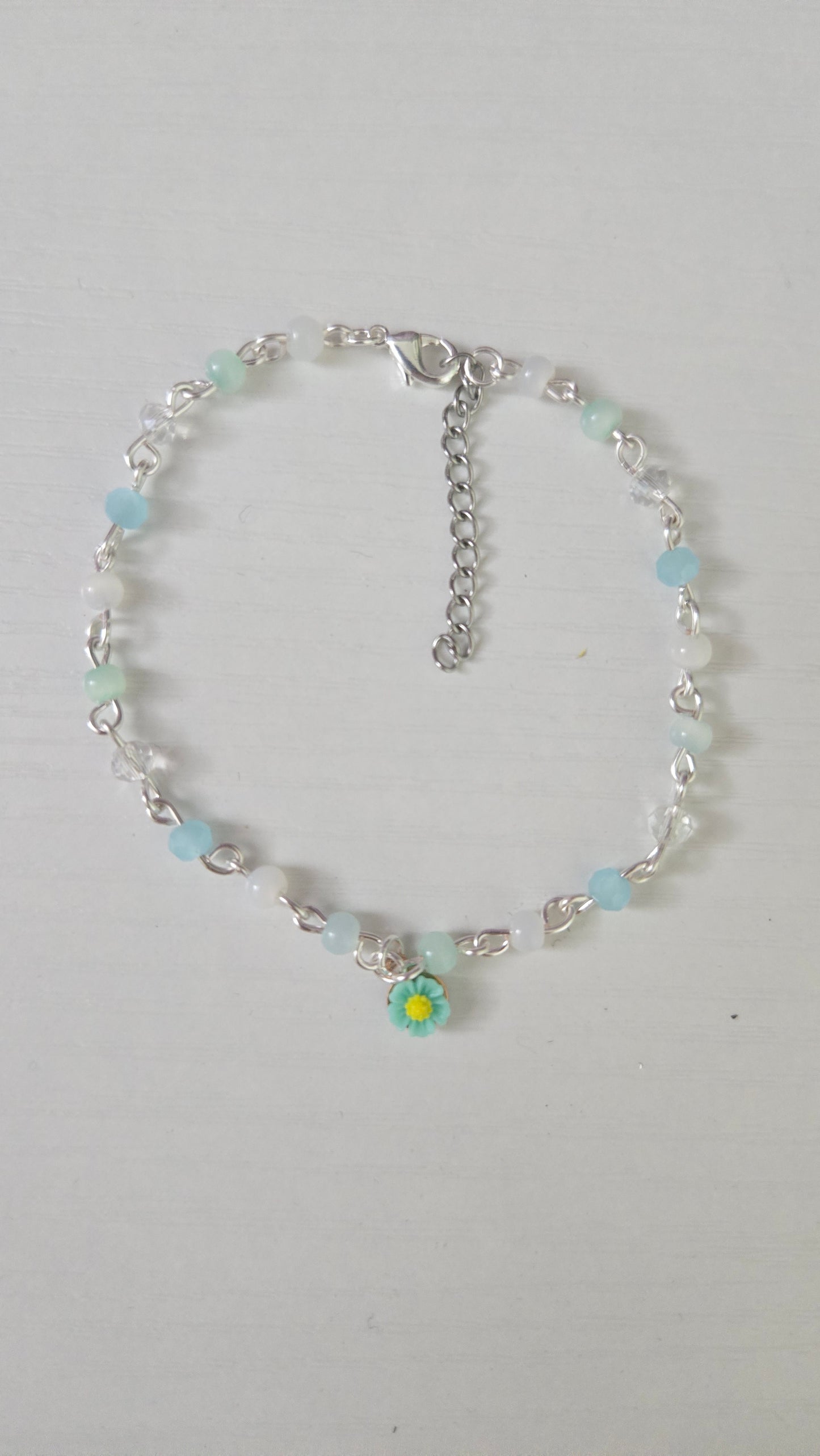 Aqua Daisy Bracelet