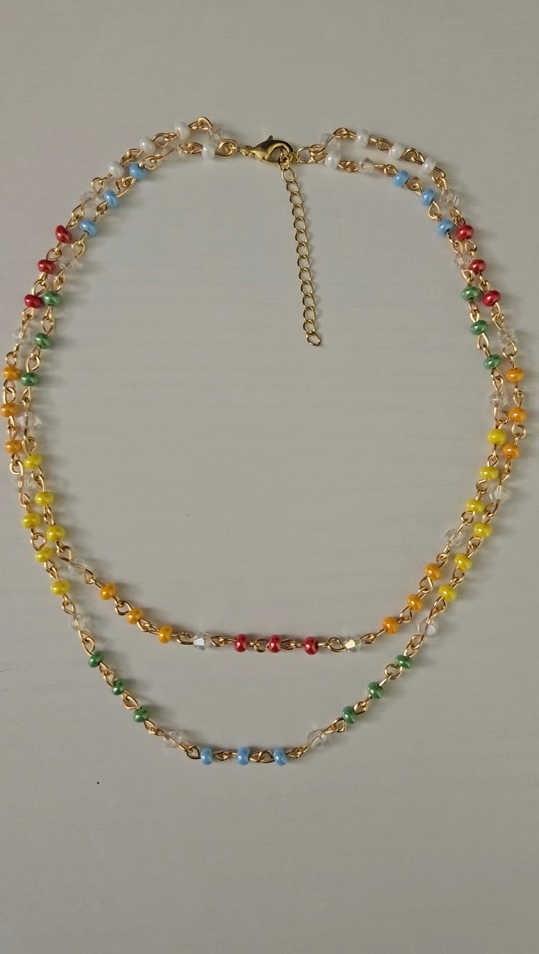 Rainbow Layered Necklace