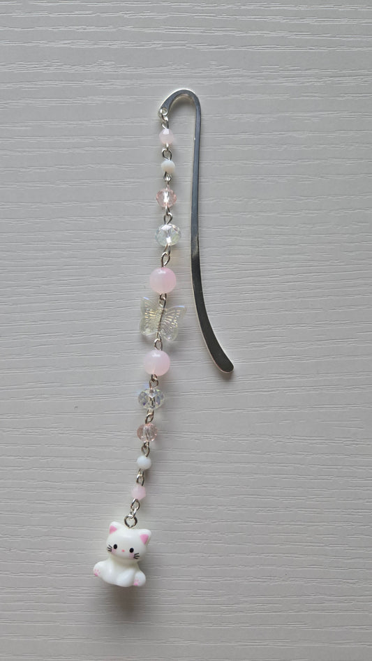Pink Sitting Cat Bookmark