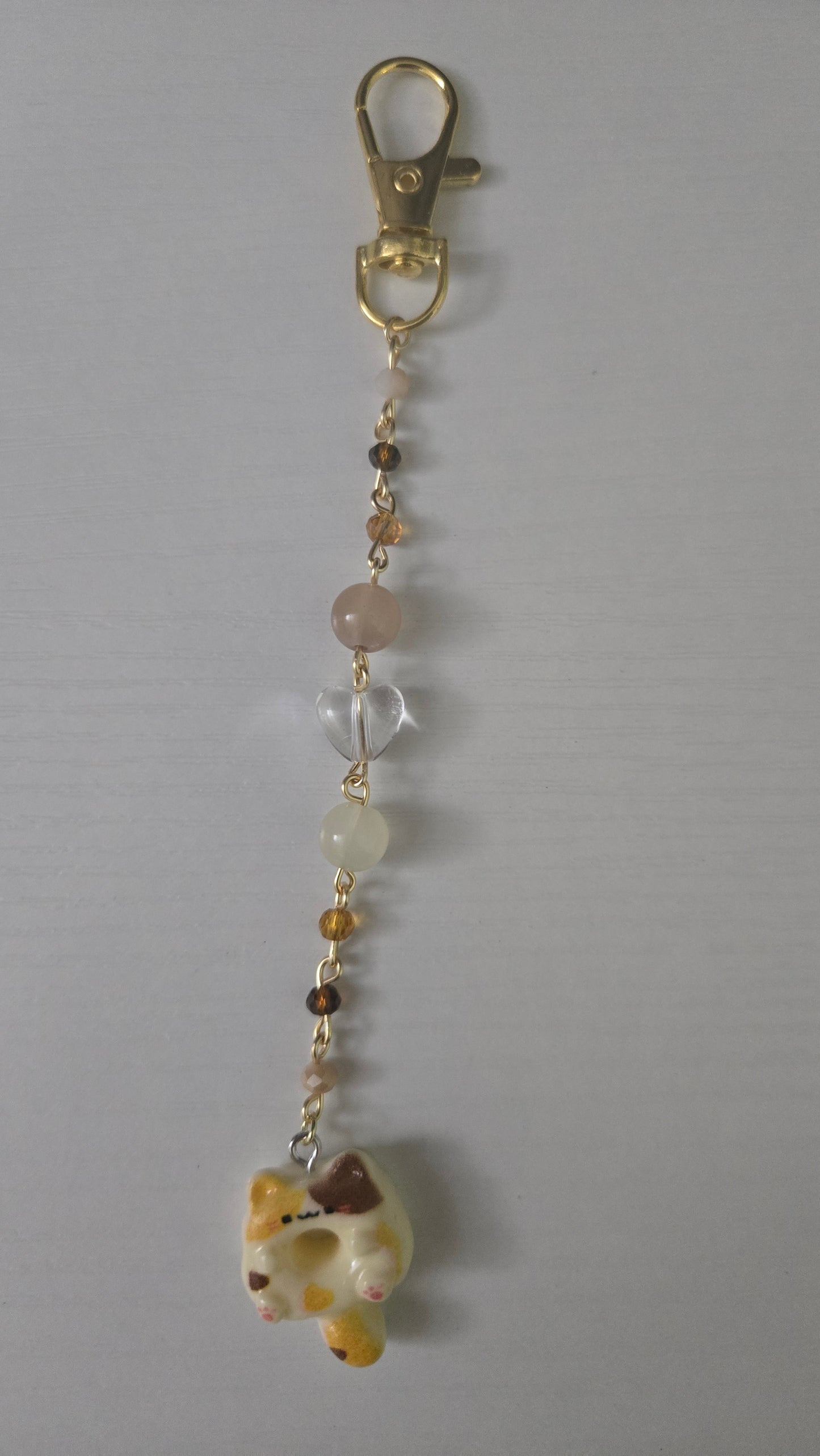 Calico Cat Donut Keychain