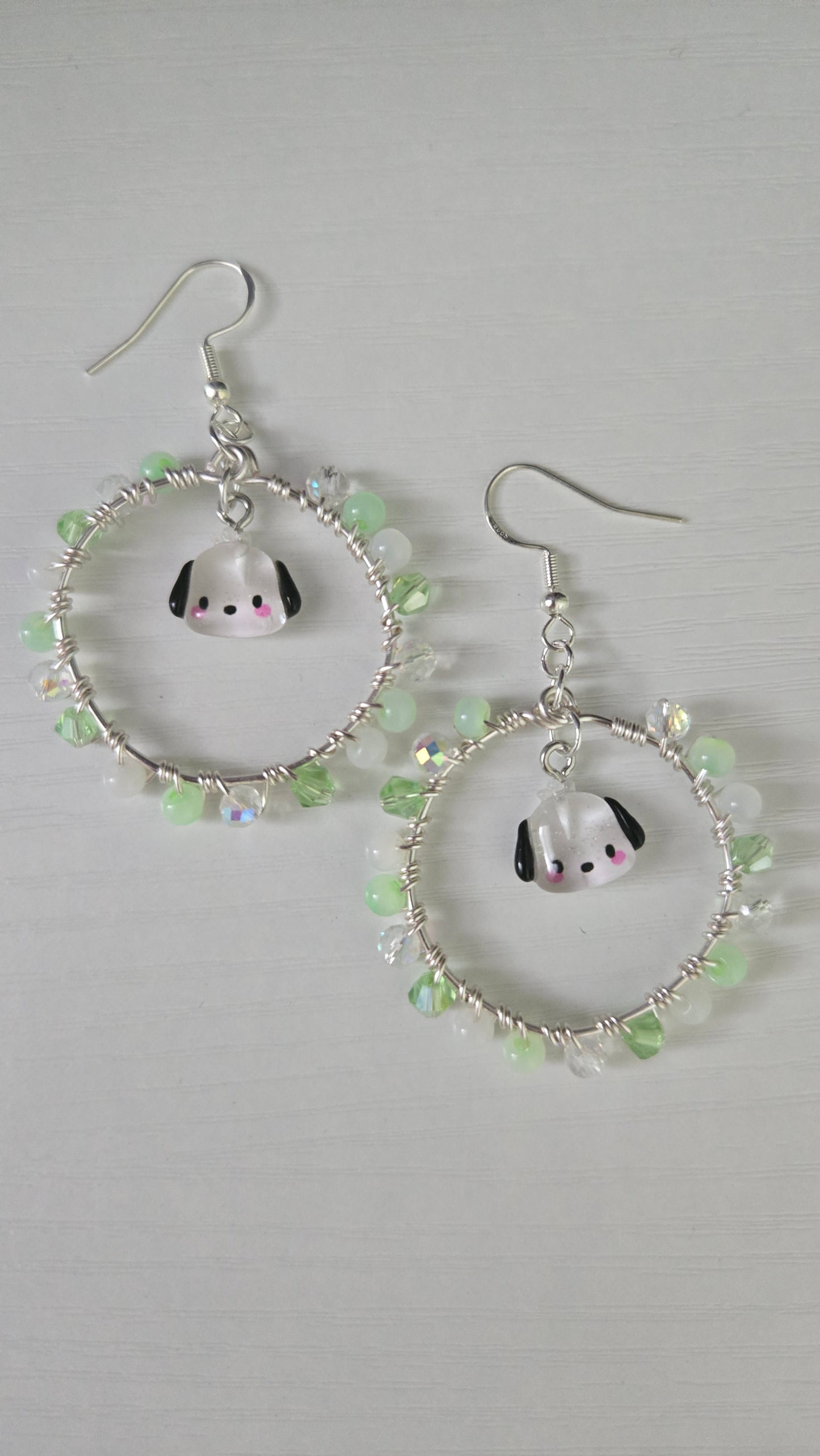 Pochacco Small Wire-wrapped Earrings