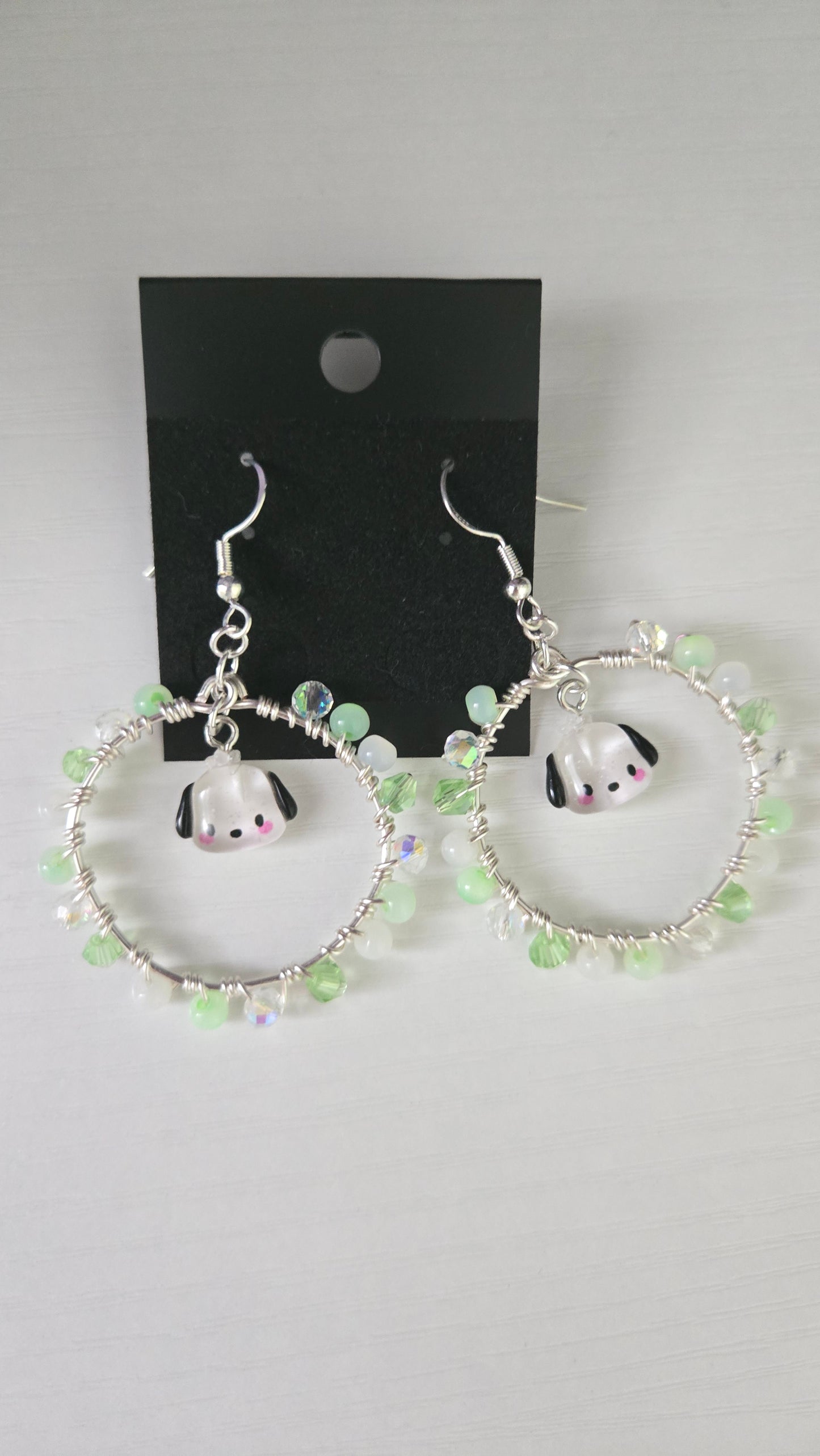 Pochacco Small Wire-wrapped Earrings