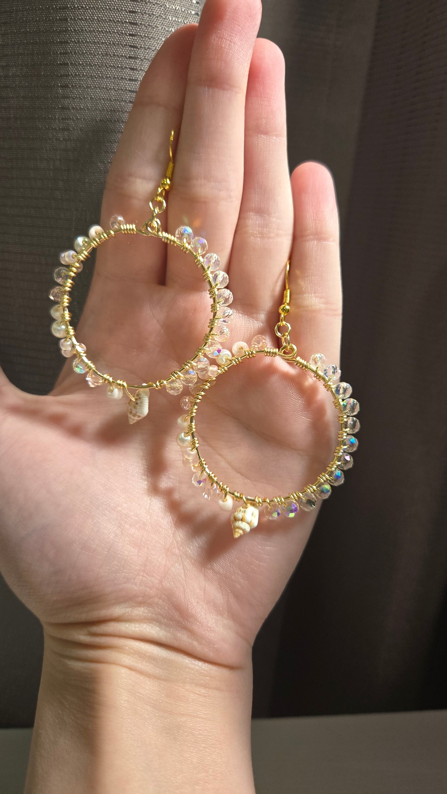 Aphrodite's Love Split Wire-wrapped Earrings